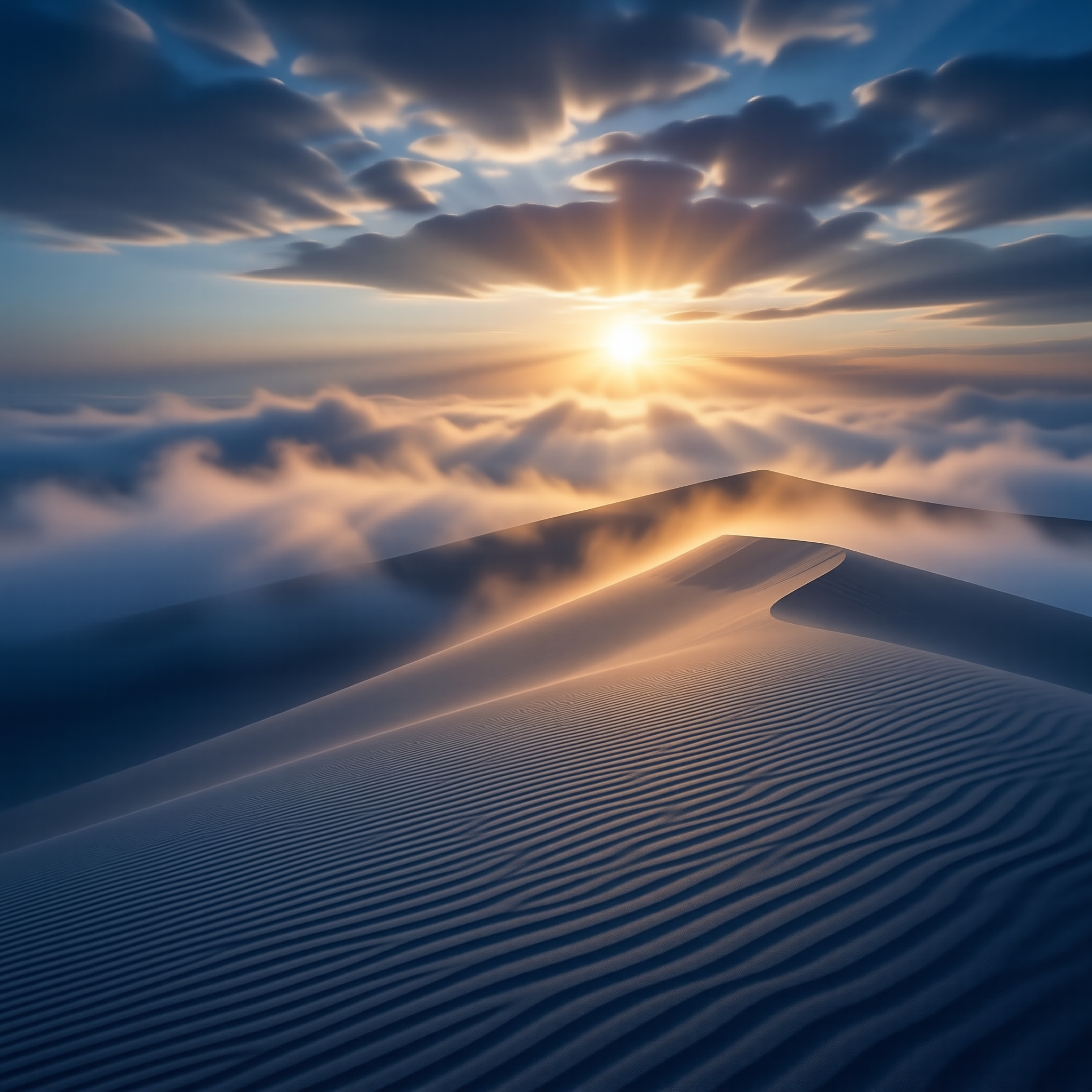 Sunrise Over Sand Dunes