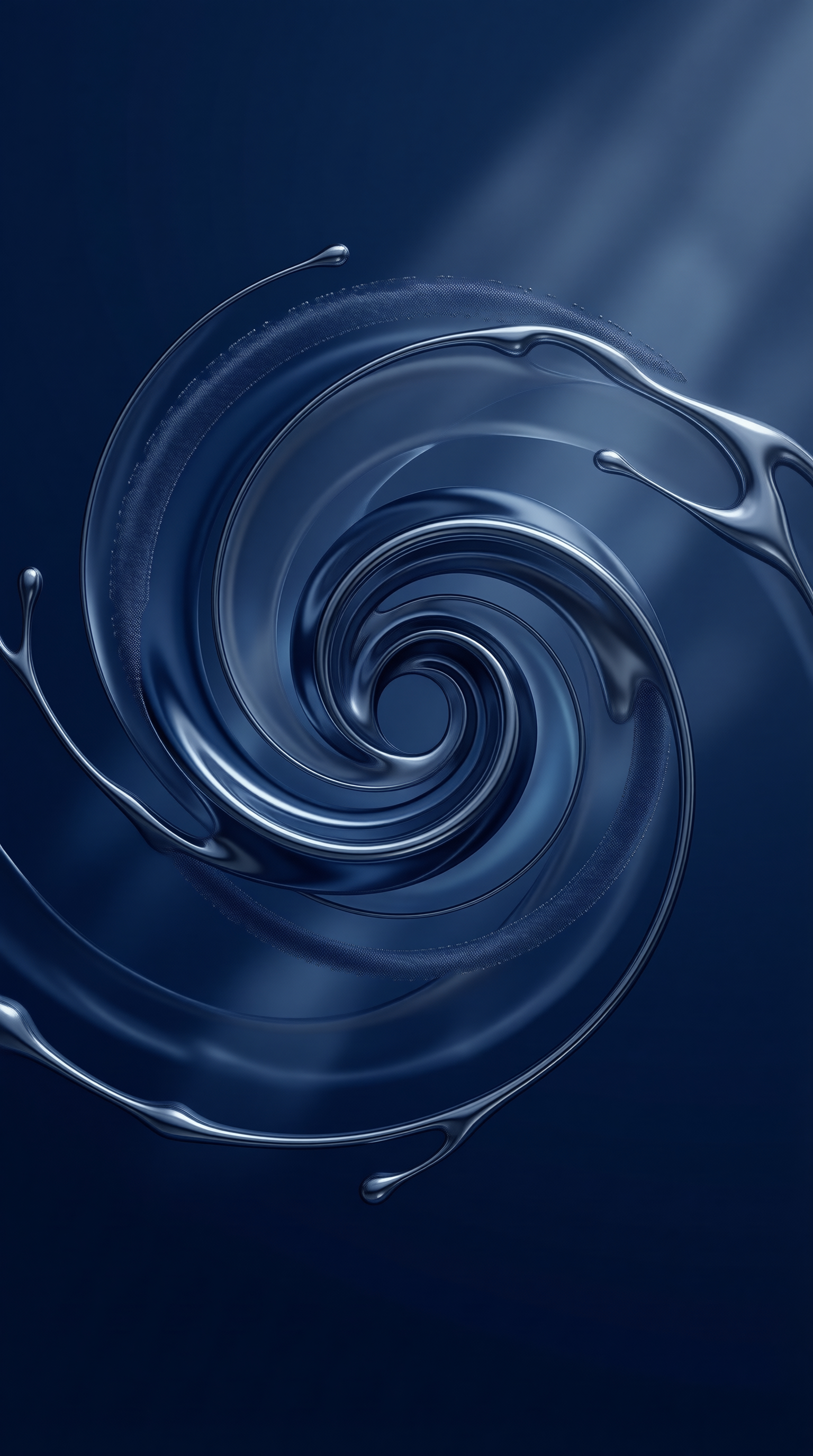Abstract Blue Liquid Swirl