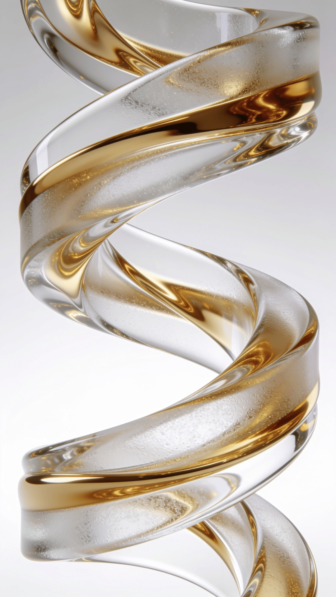 Liquid Gold, Frosted Glass Helix