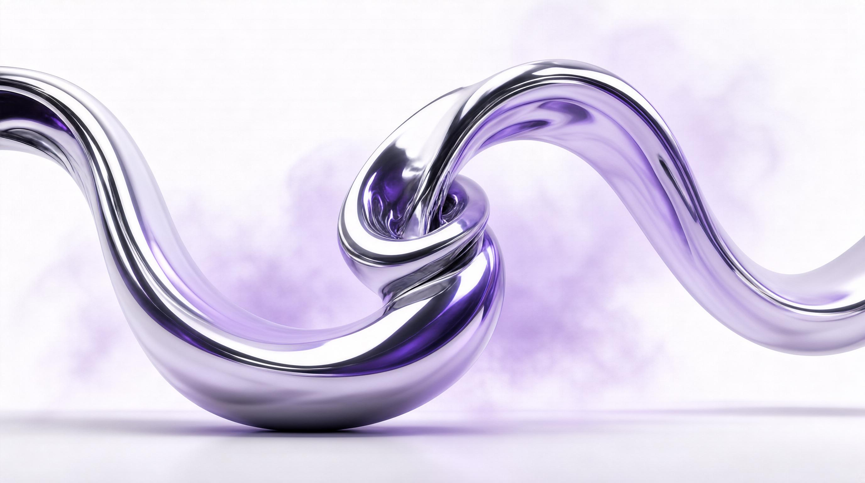 Abstract Purple Liquid Metal