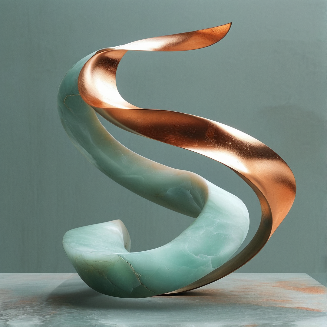 Abstract S-Shaped Sculpture