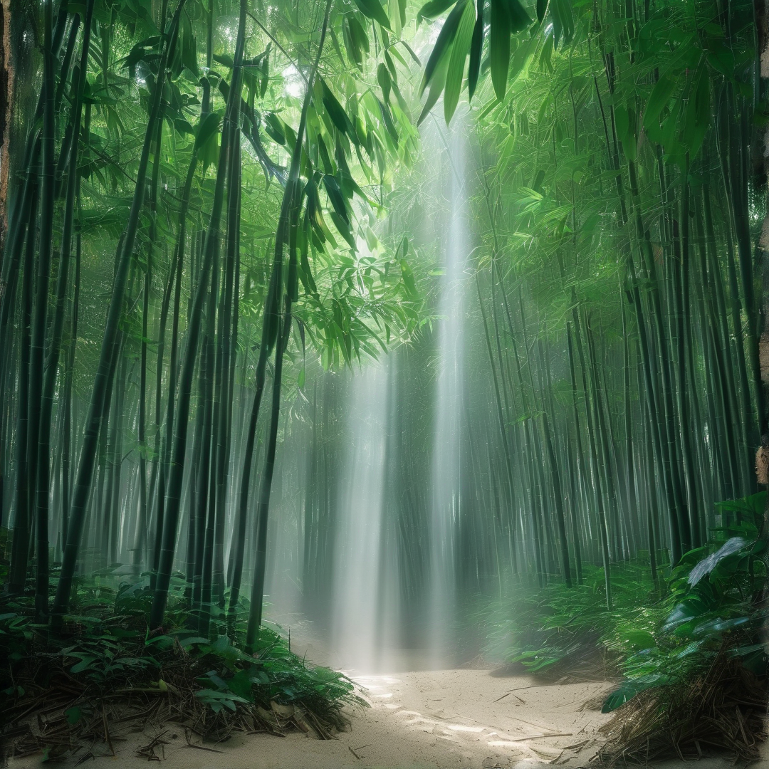Sunlit Bamboo Forest