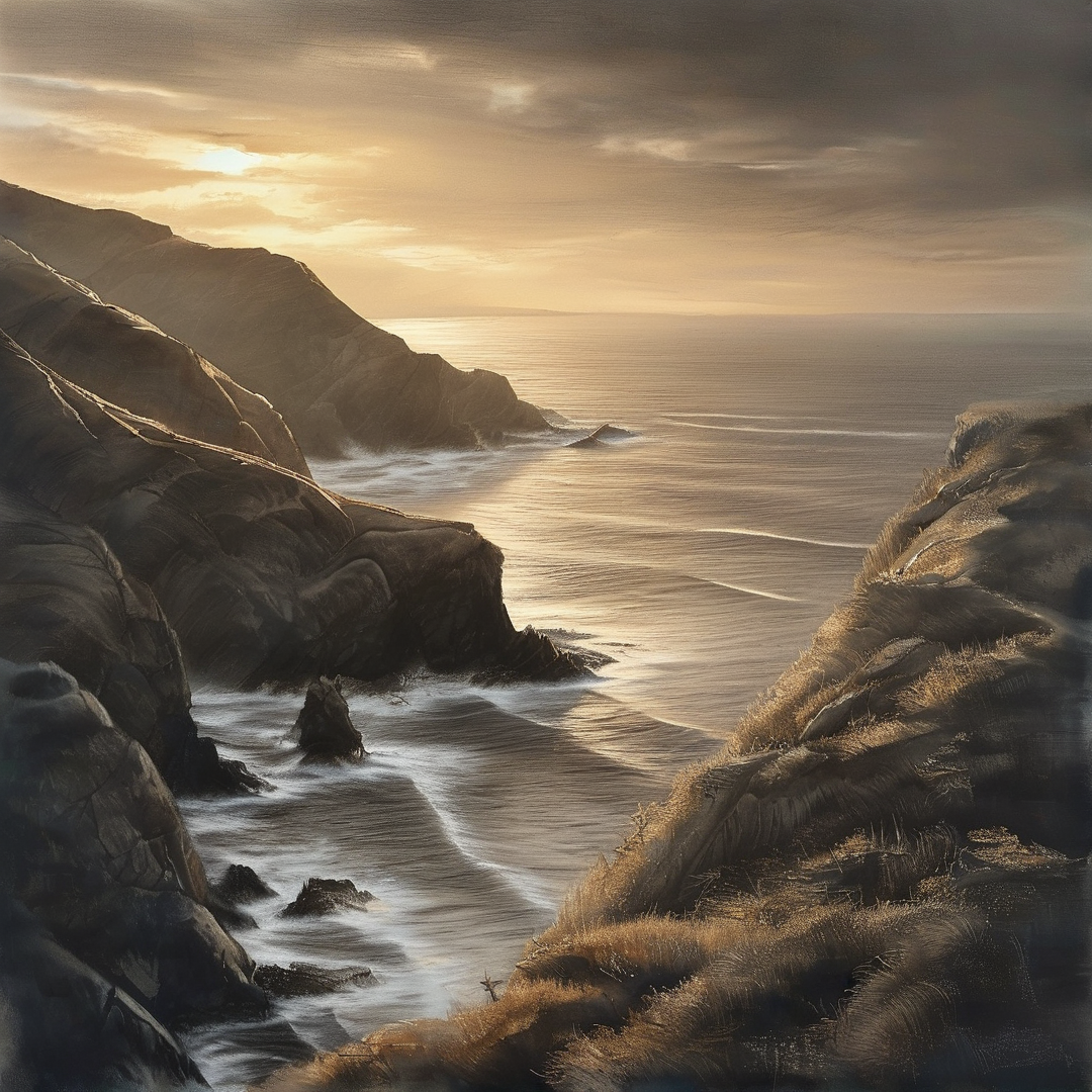 Golden Sunset Coastline