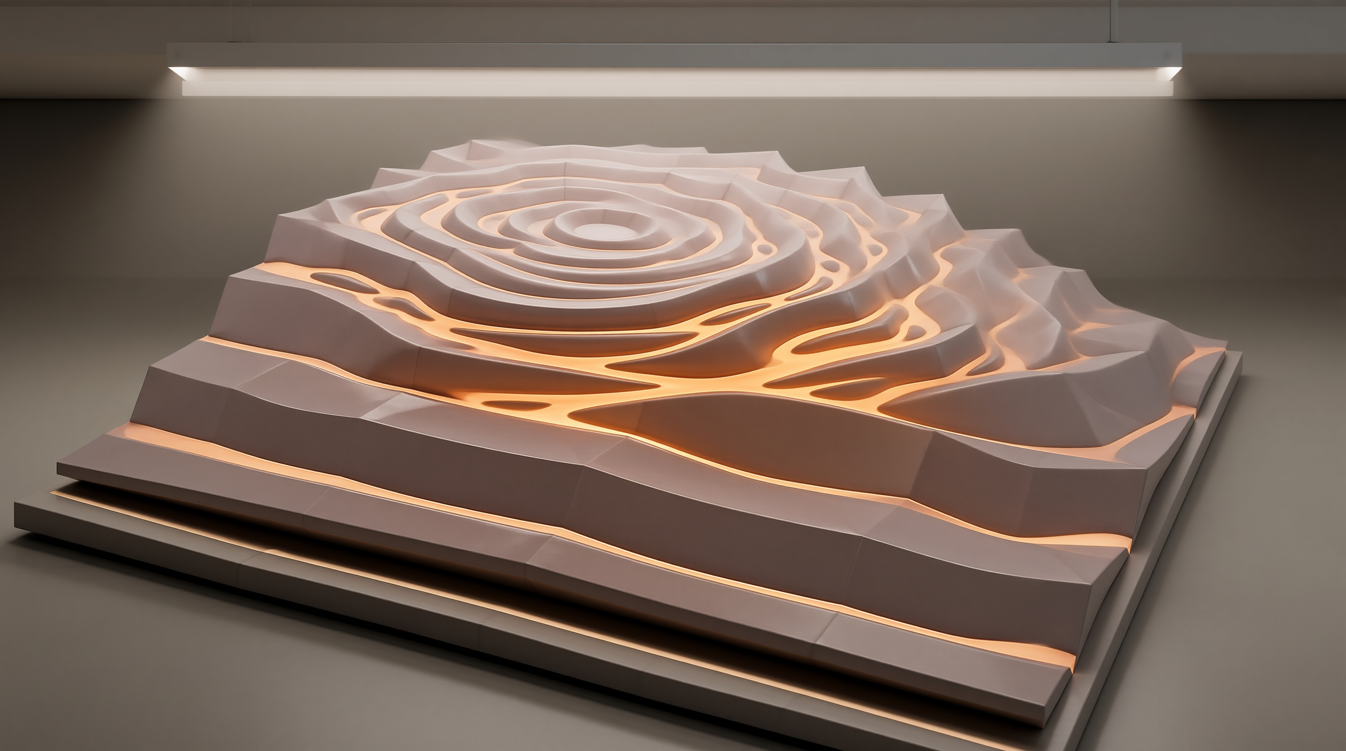 Glowing Layered Terrain Art