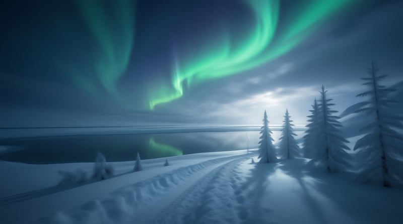 Northern Lights in Winter