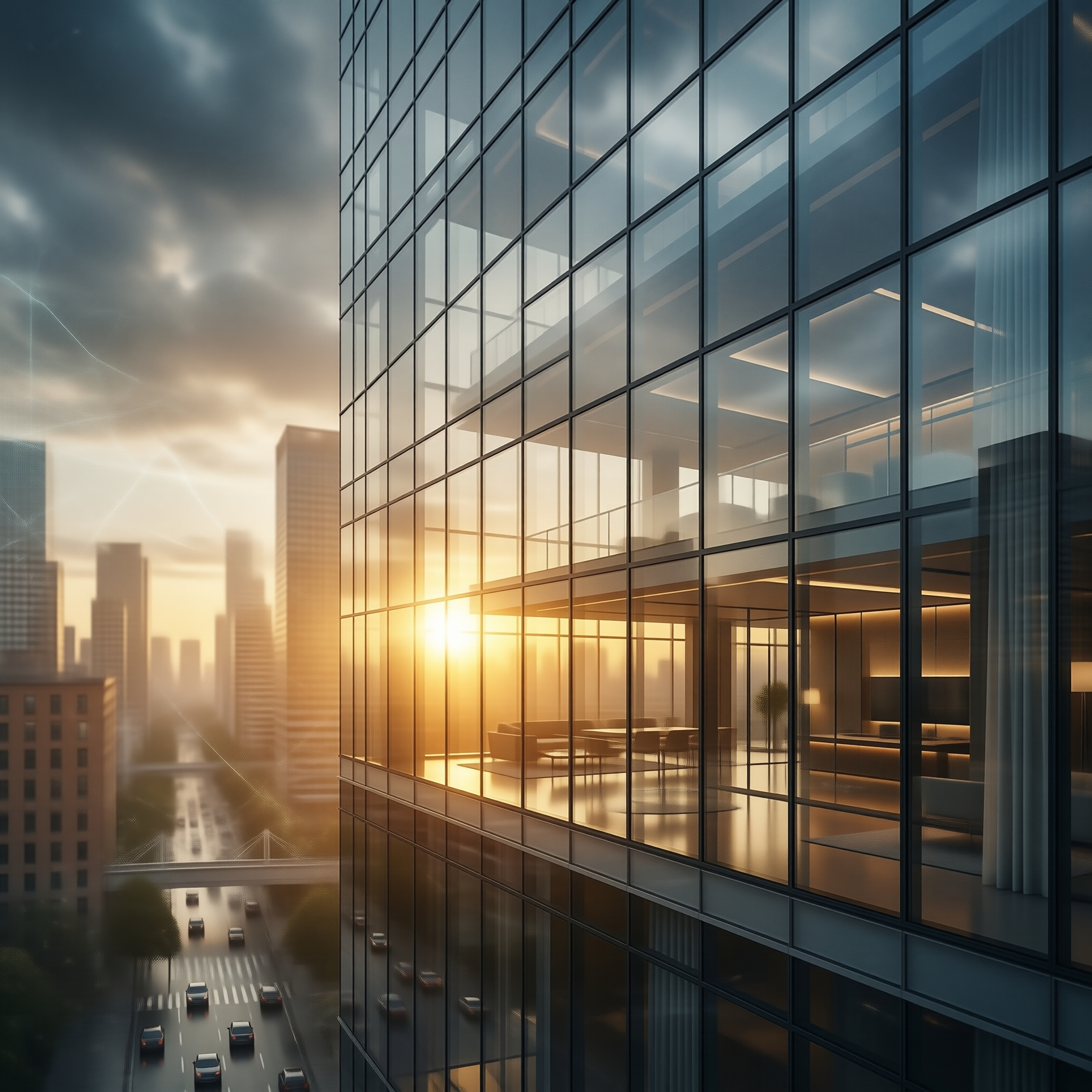 Glass Tower in Sunset City