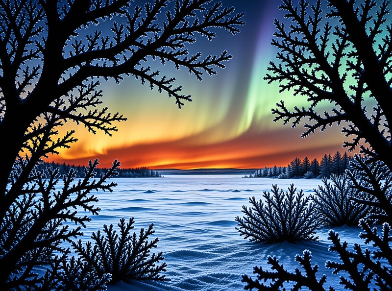 Winter Aurora Borealis