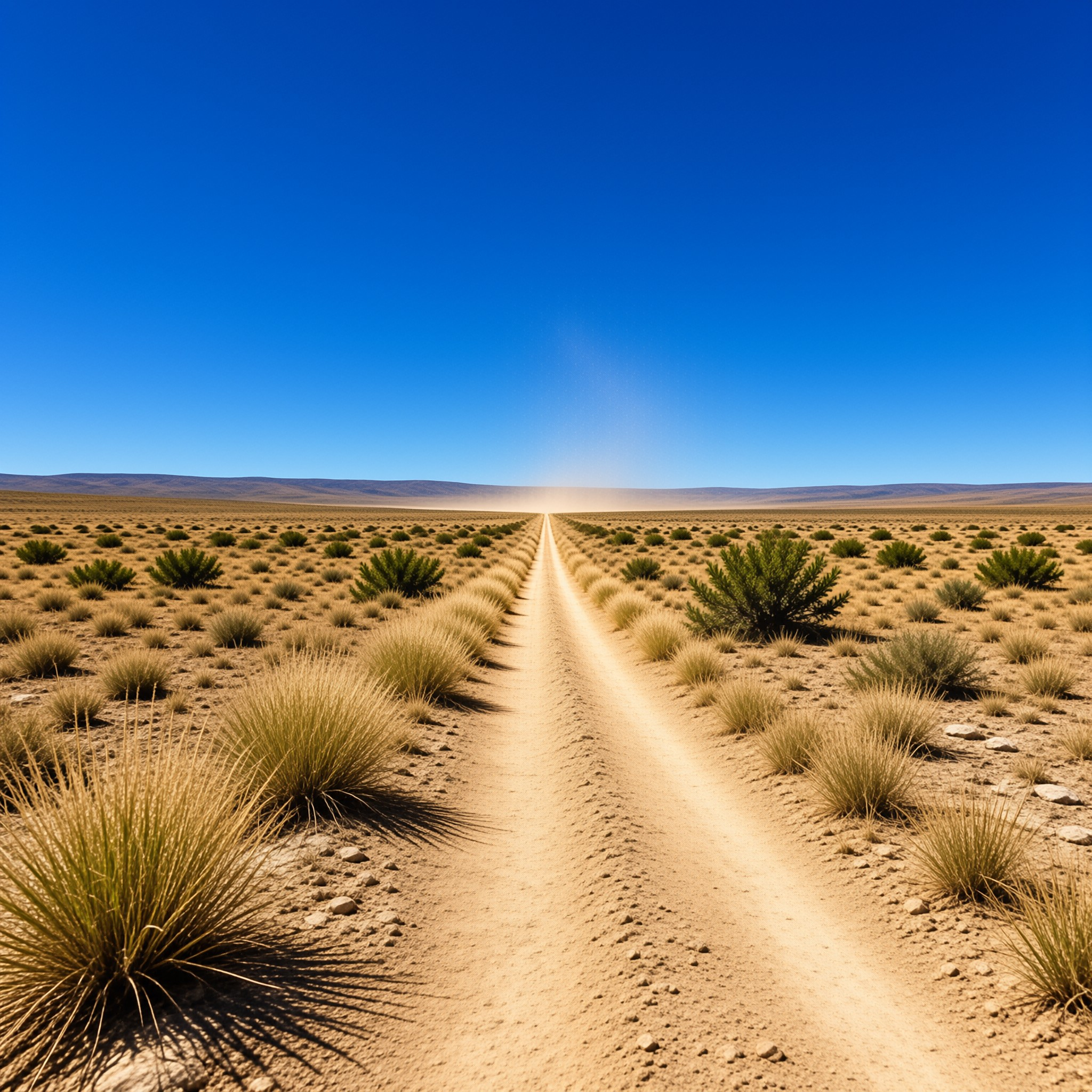 Solitary Road in the Desert
