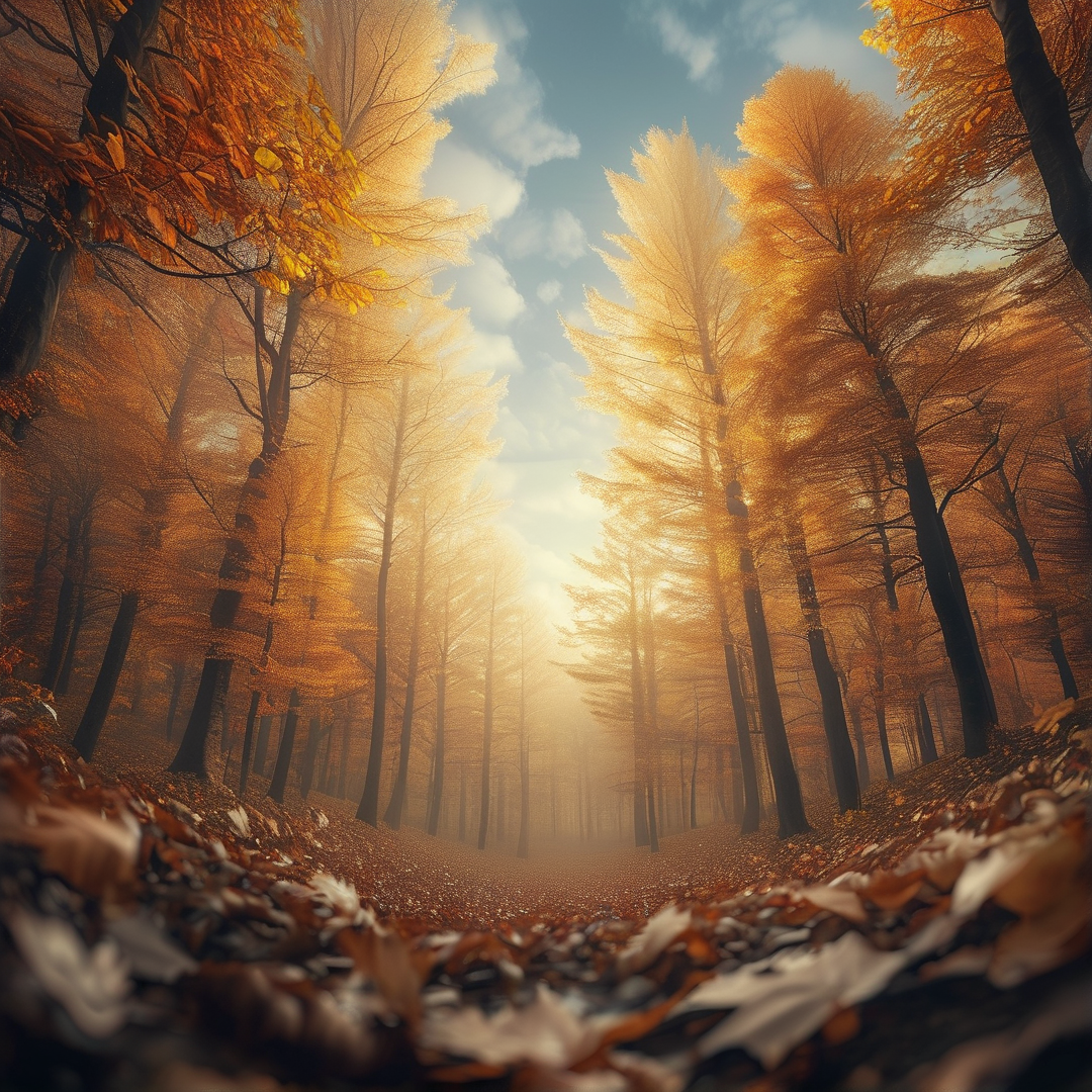 Golden Autumn Forest