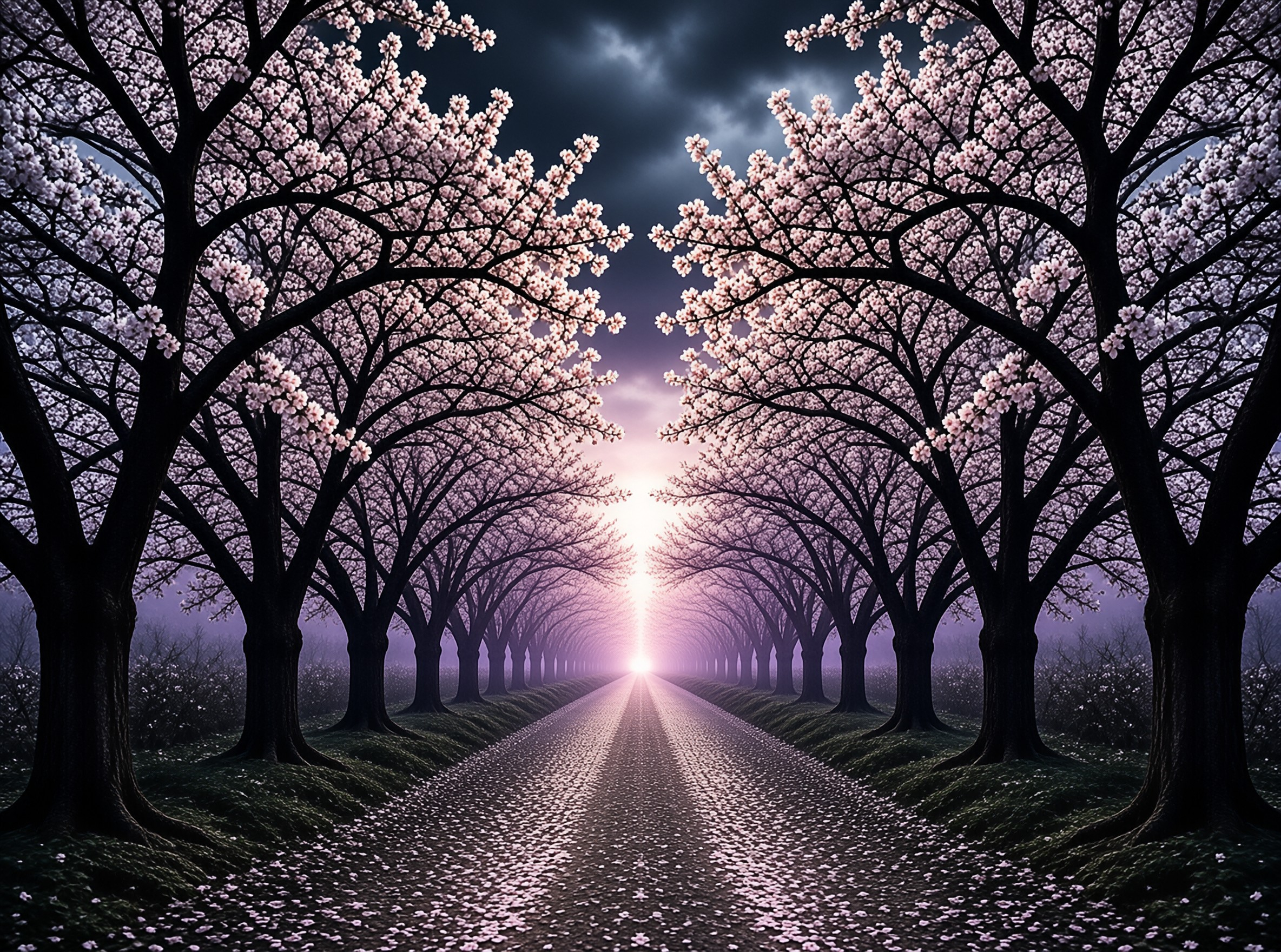 Cherry Blossom Tunnel Path
