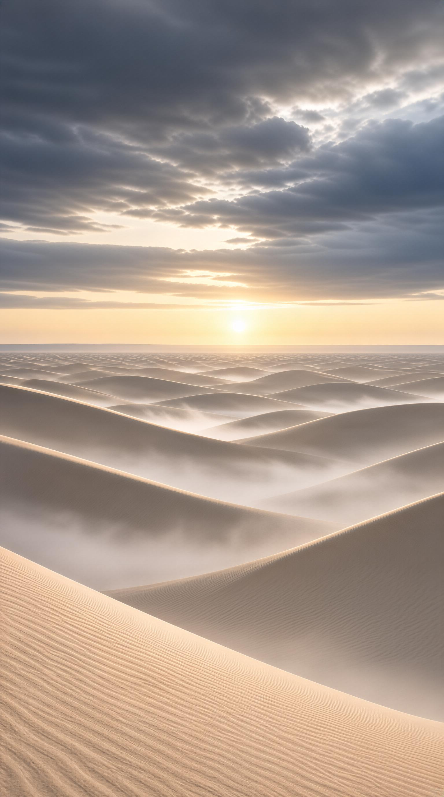 Vast desert at golden hour