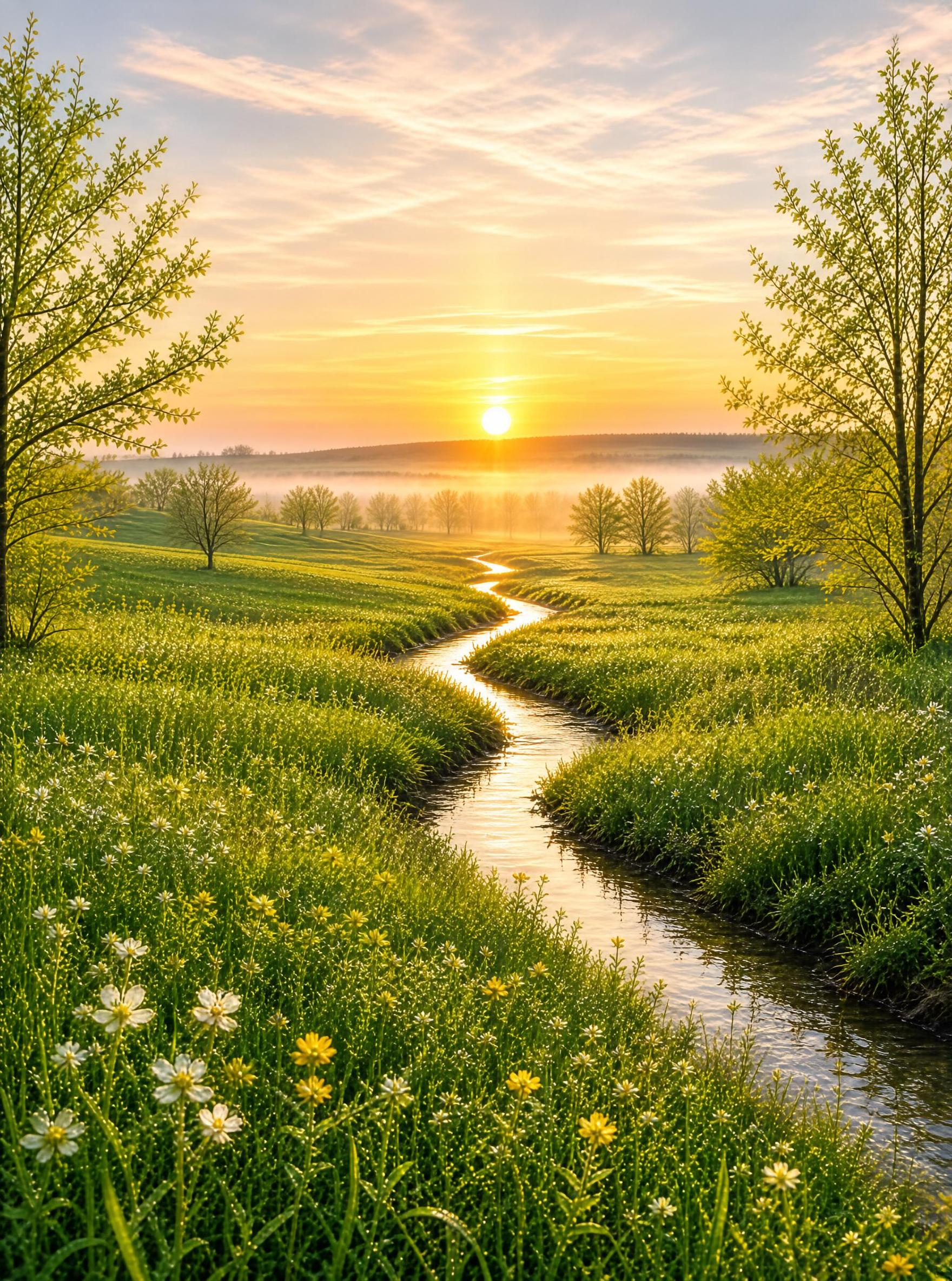 Golden River Sunrise