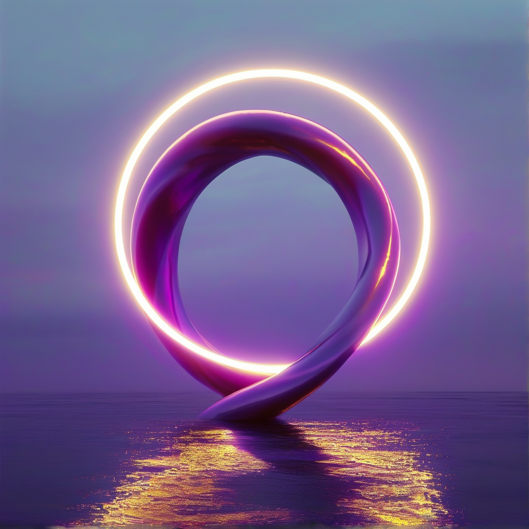 Glowing Loop Sculpture