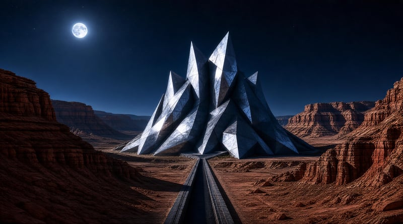 Futuristic Structure in Desert
