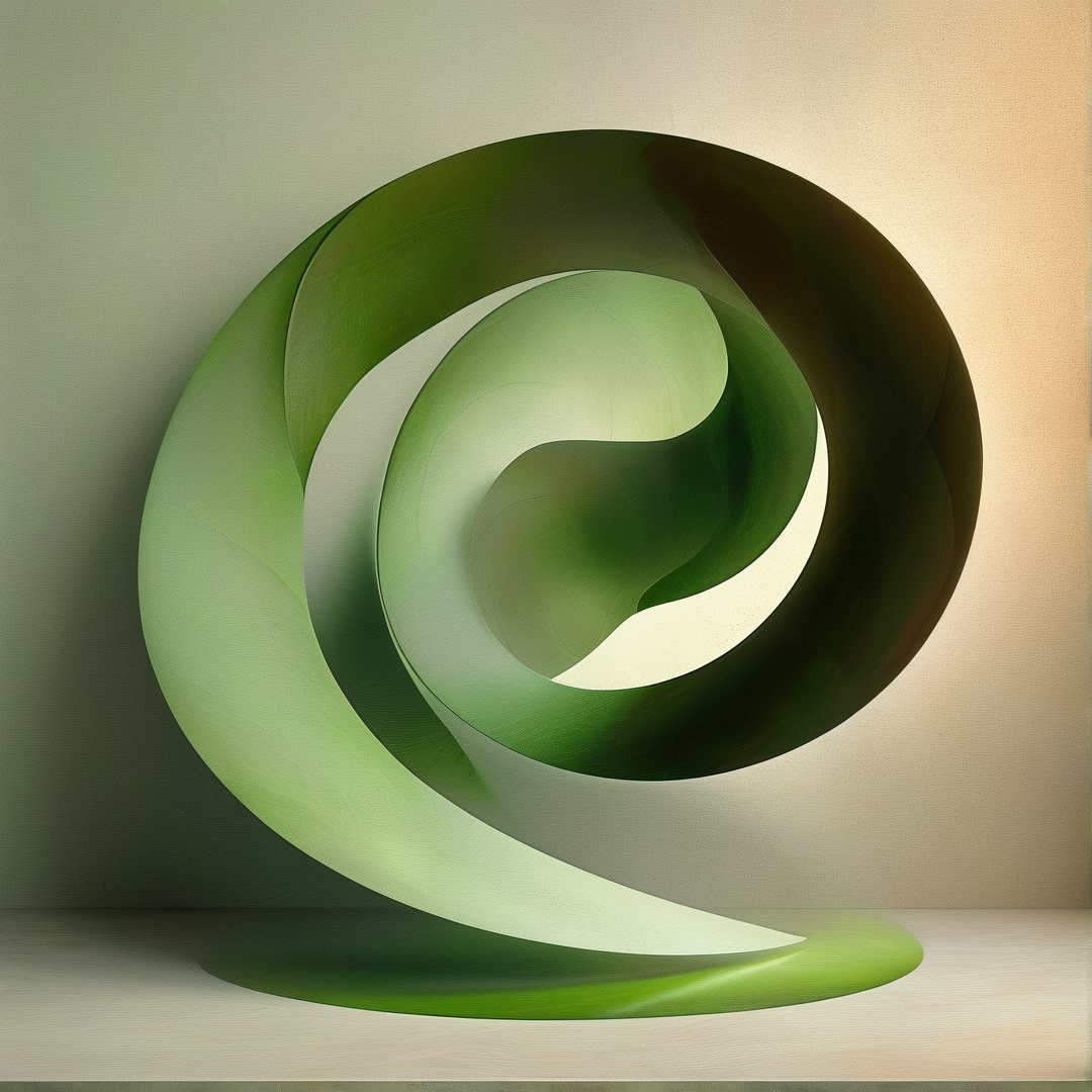 Abstract Green Sculpture