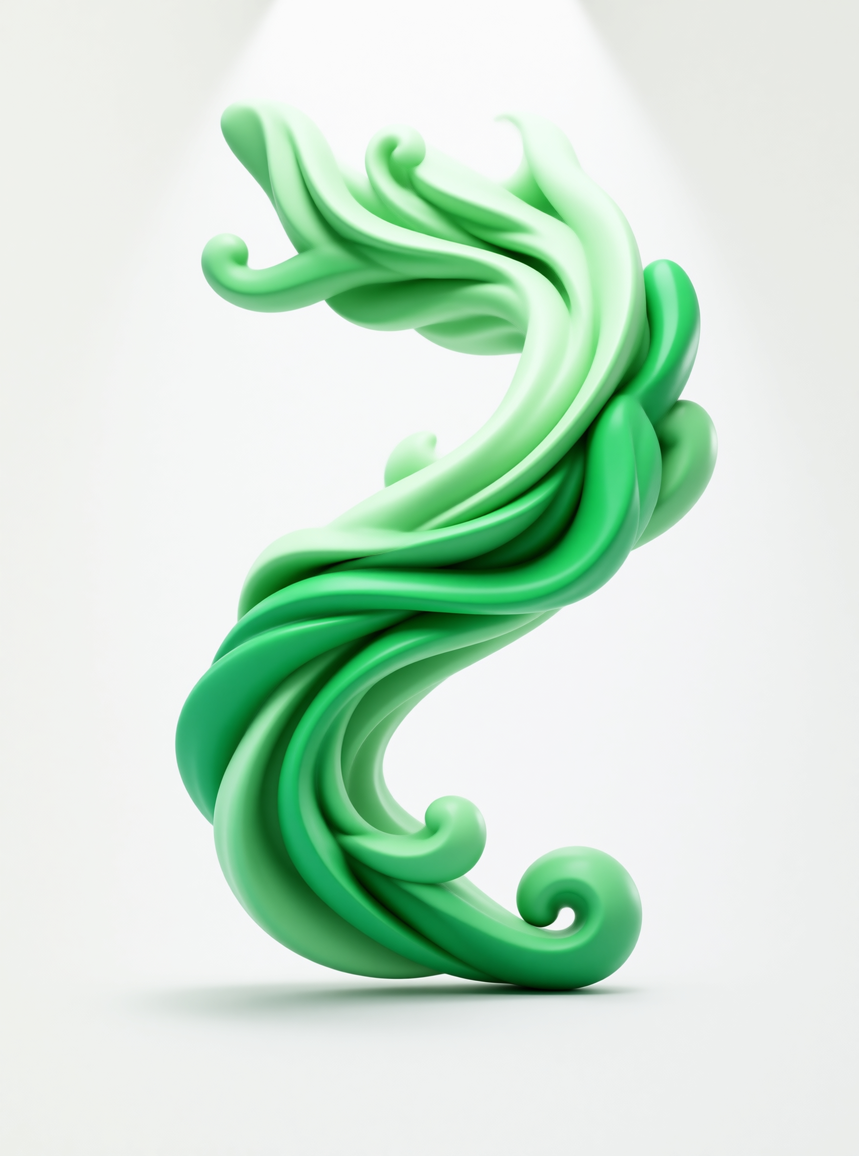 Green Abstract Sculpture