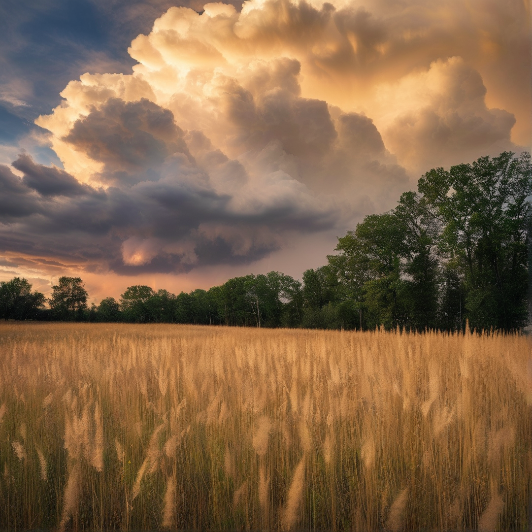 Golden Wheat Field at Sunset