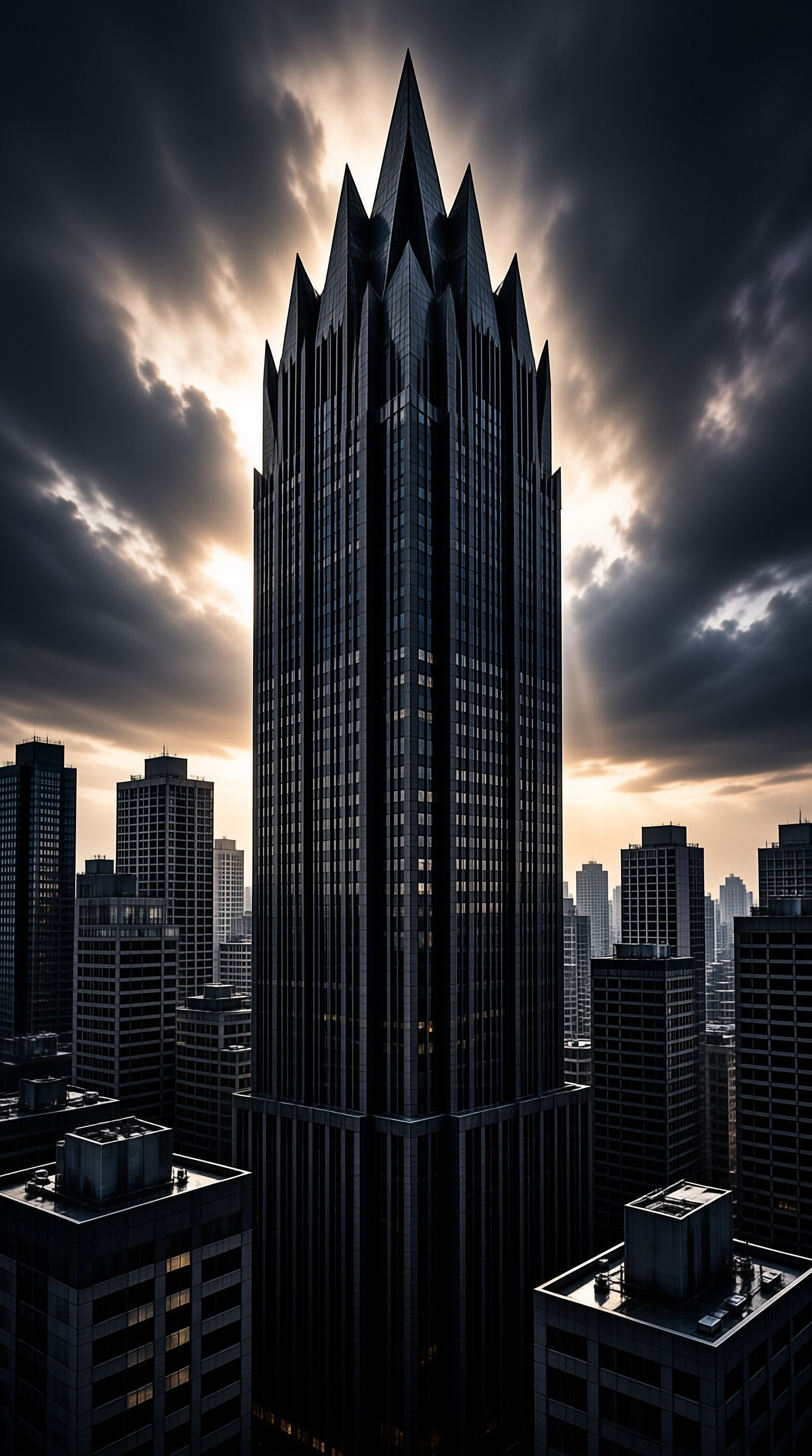 Sleek Skyscraper at Twilight