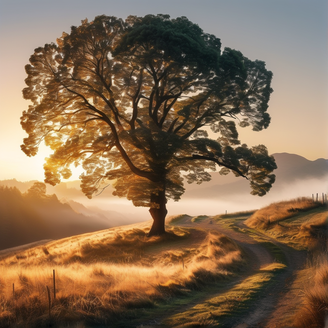 Lone Tree at Sunrise