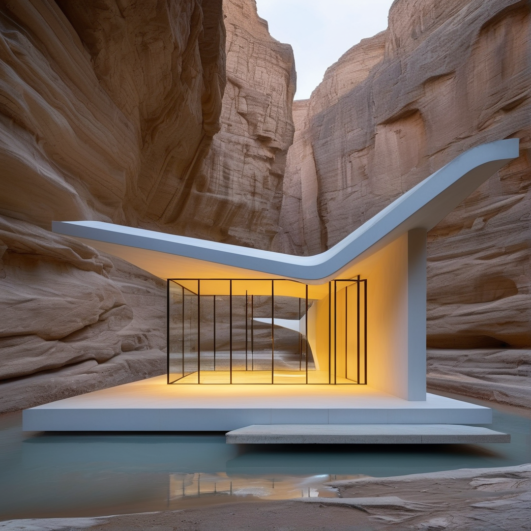 Modern Pavilion in Canyon