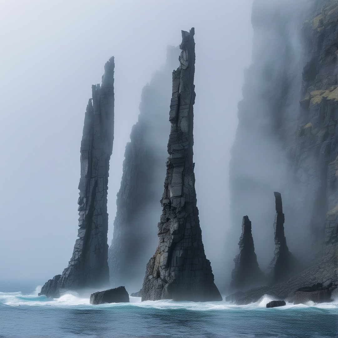Misty Sea Stacks