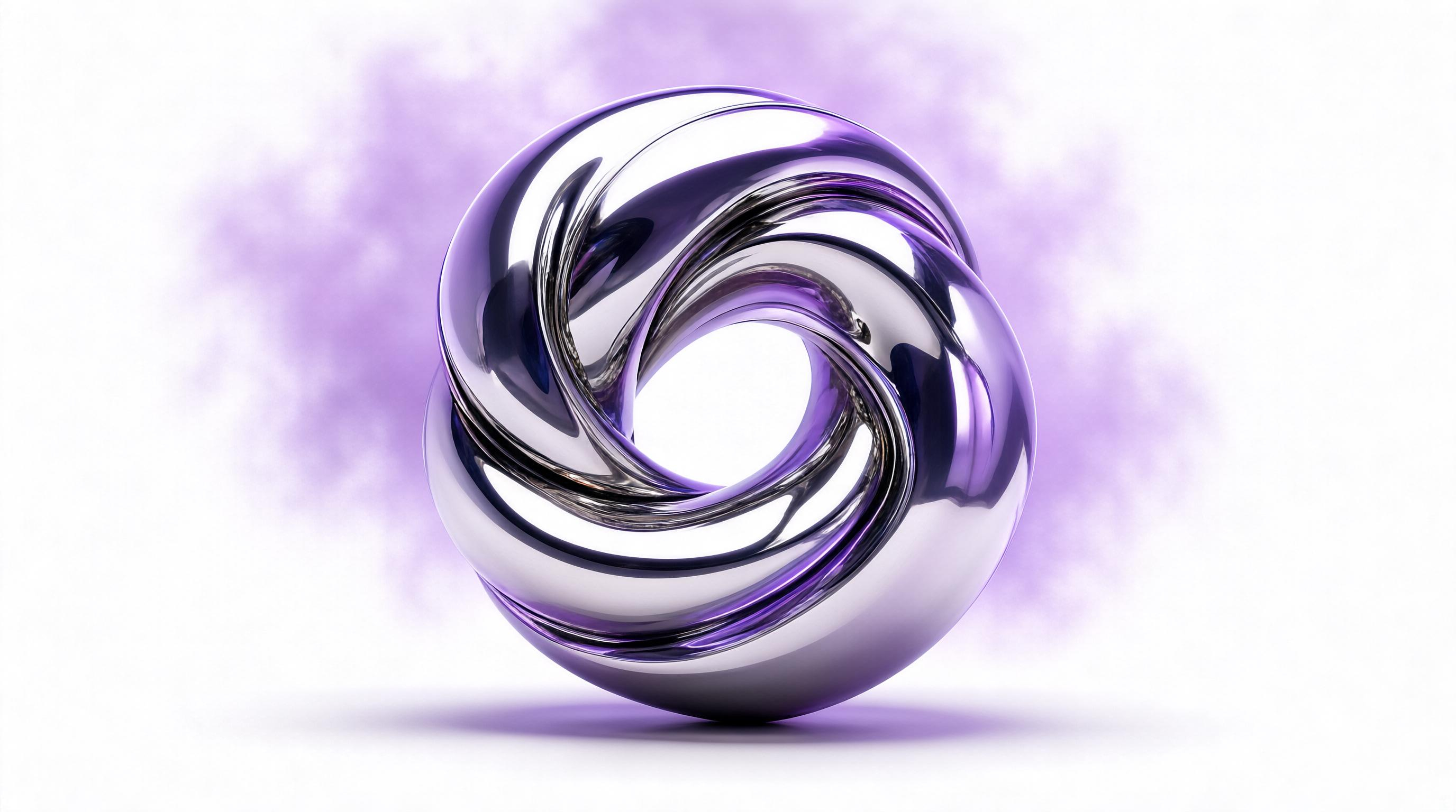 Shiny Metallic Twisted Ring