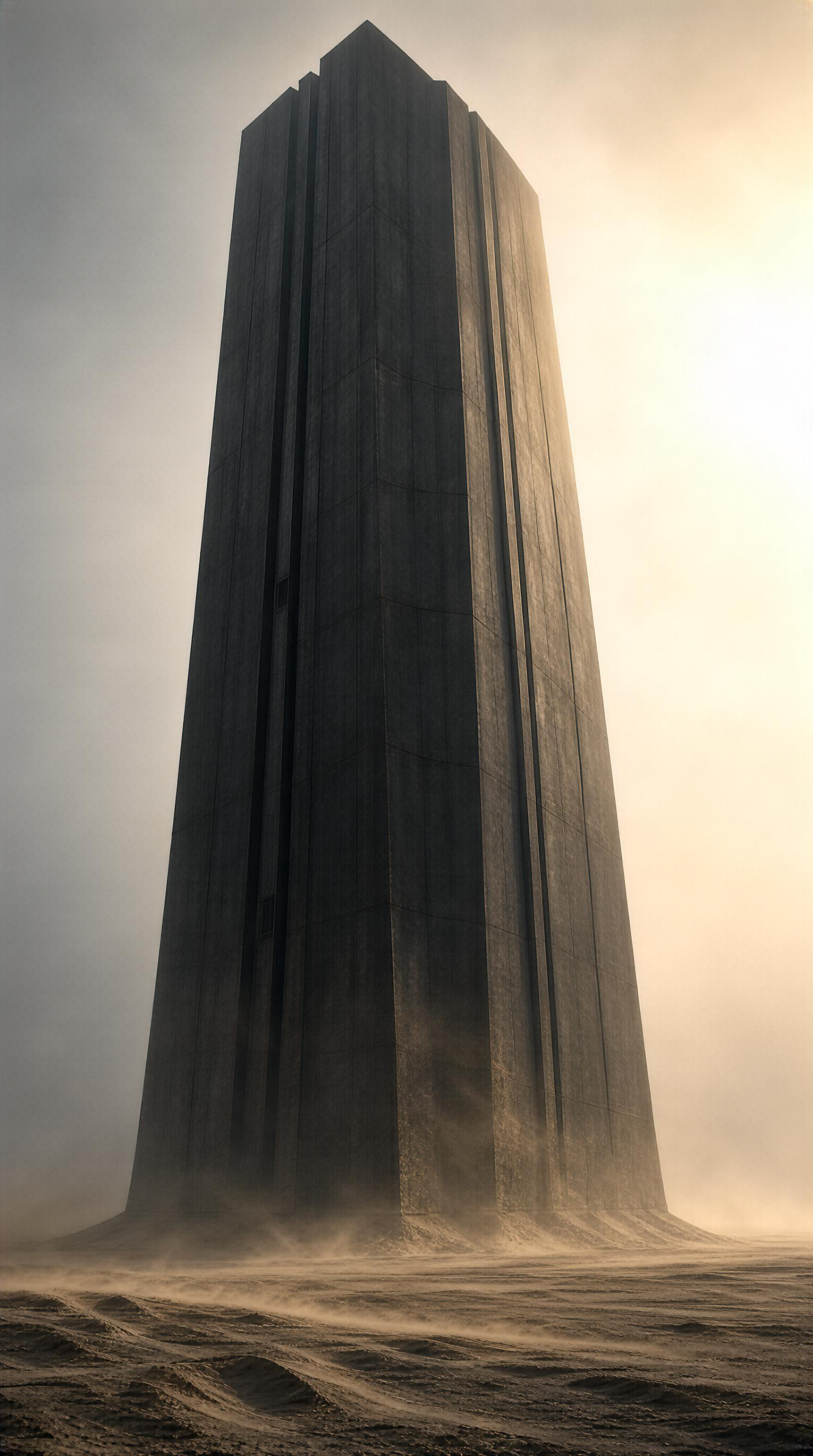 Dark Monolith in Desert