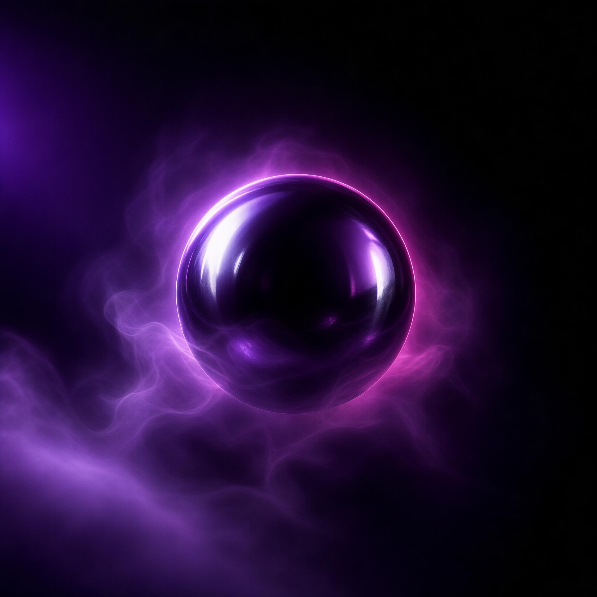 Glowing Purple Energy Sphere
