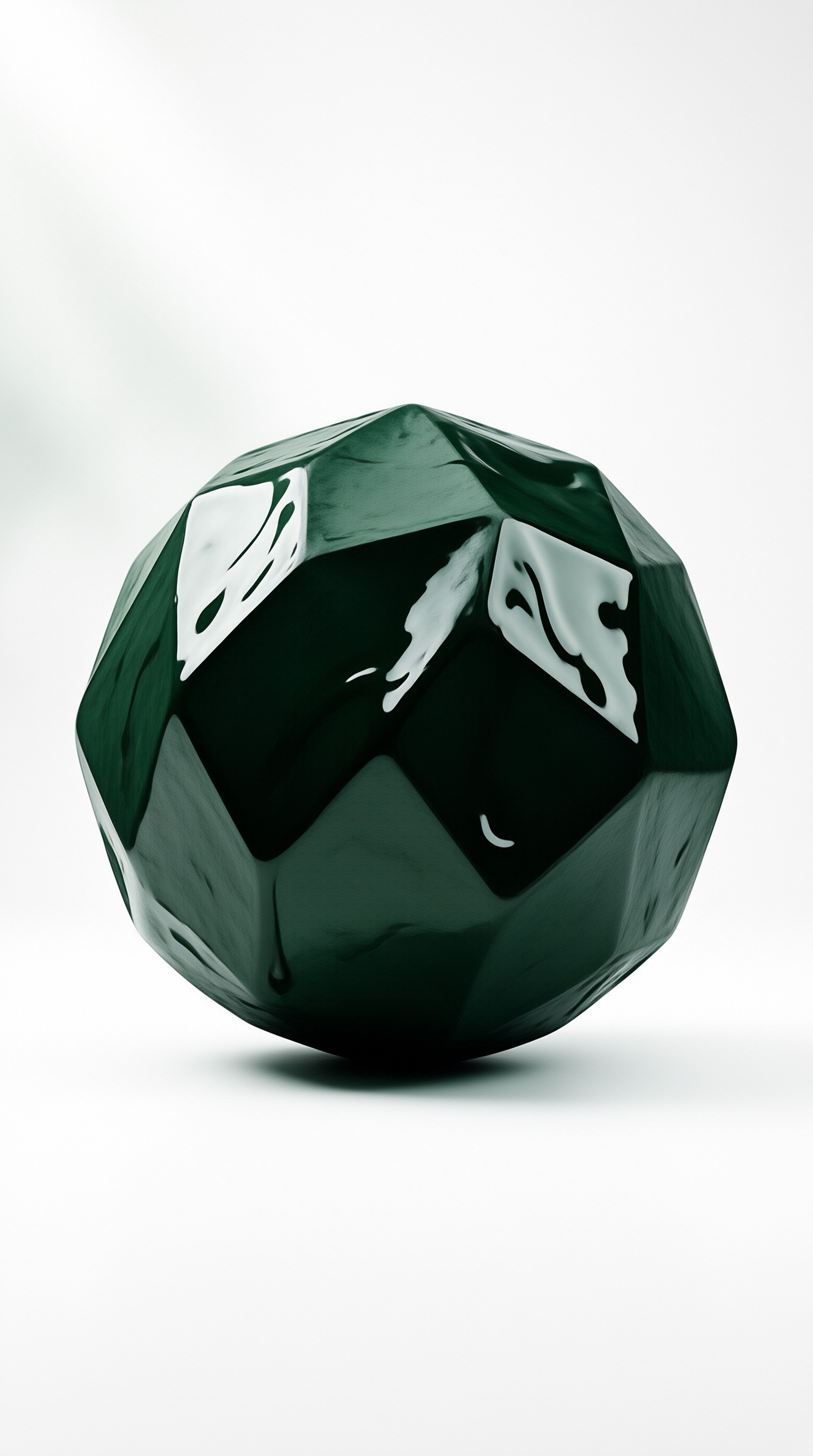 Glossy Green Polyhedron