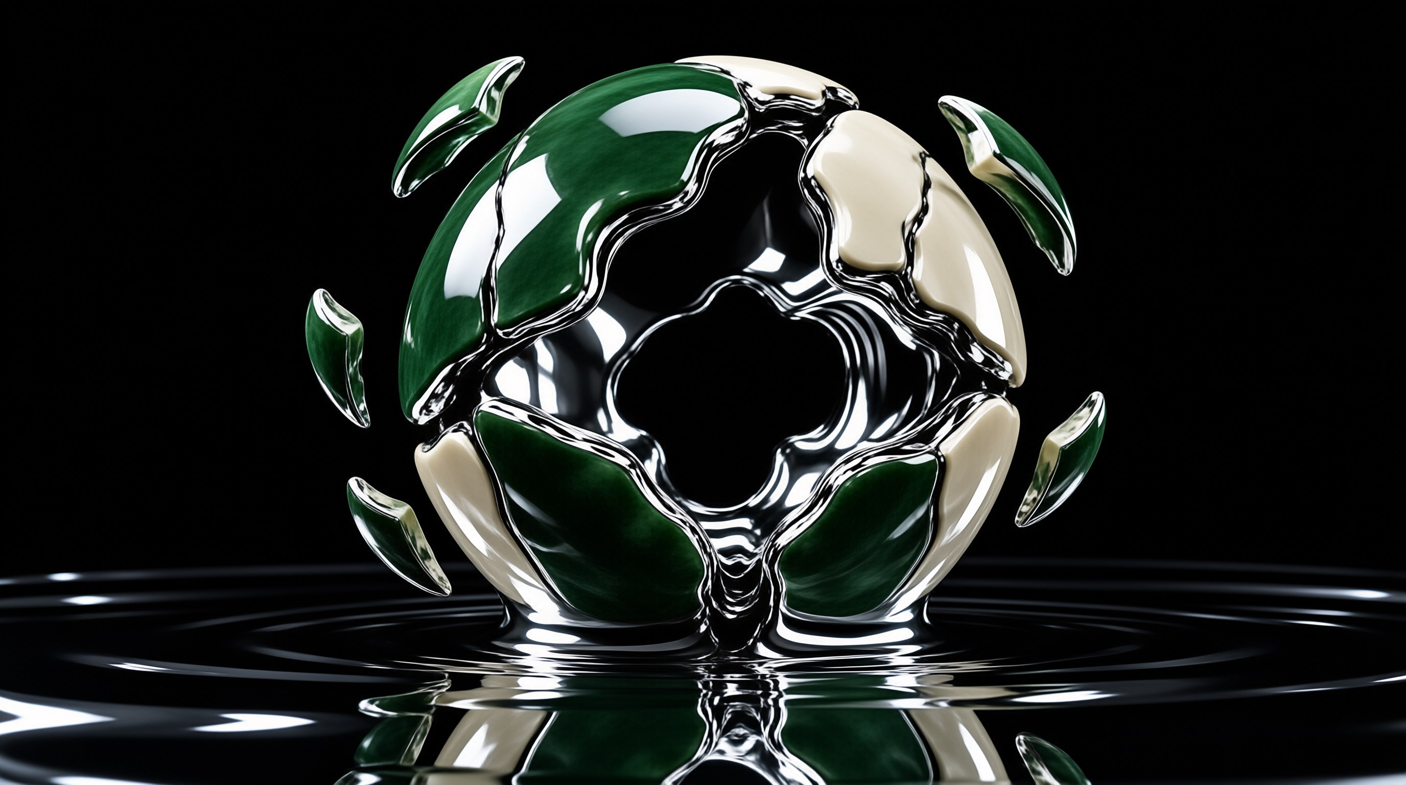 Abstract Flowing Orb