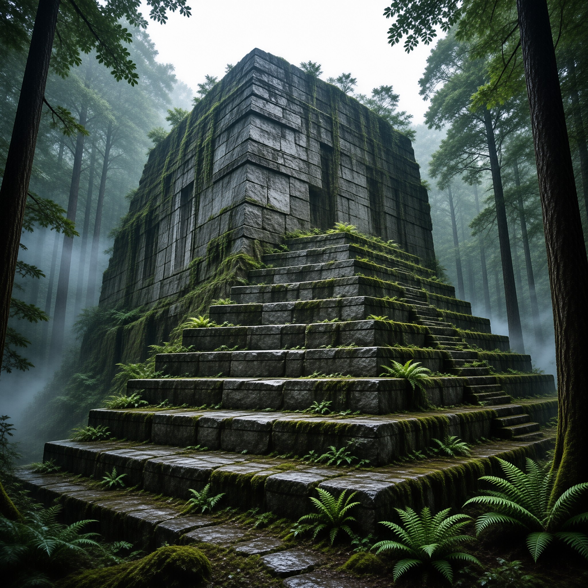 Mossy Ancient Stone Temple