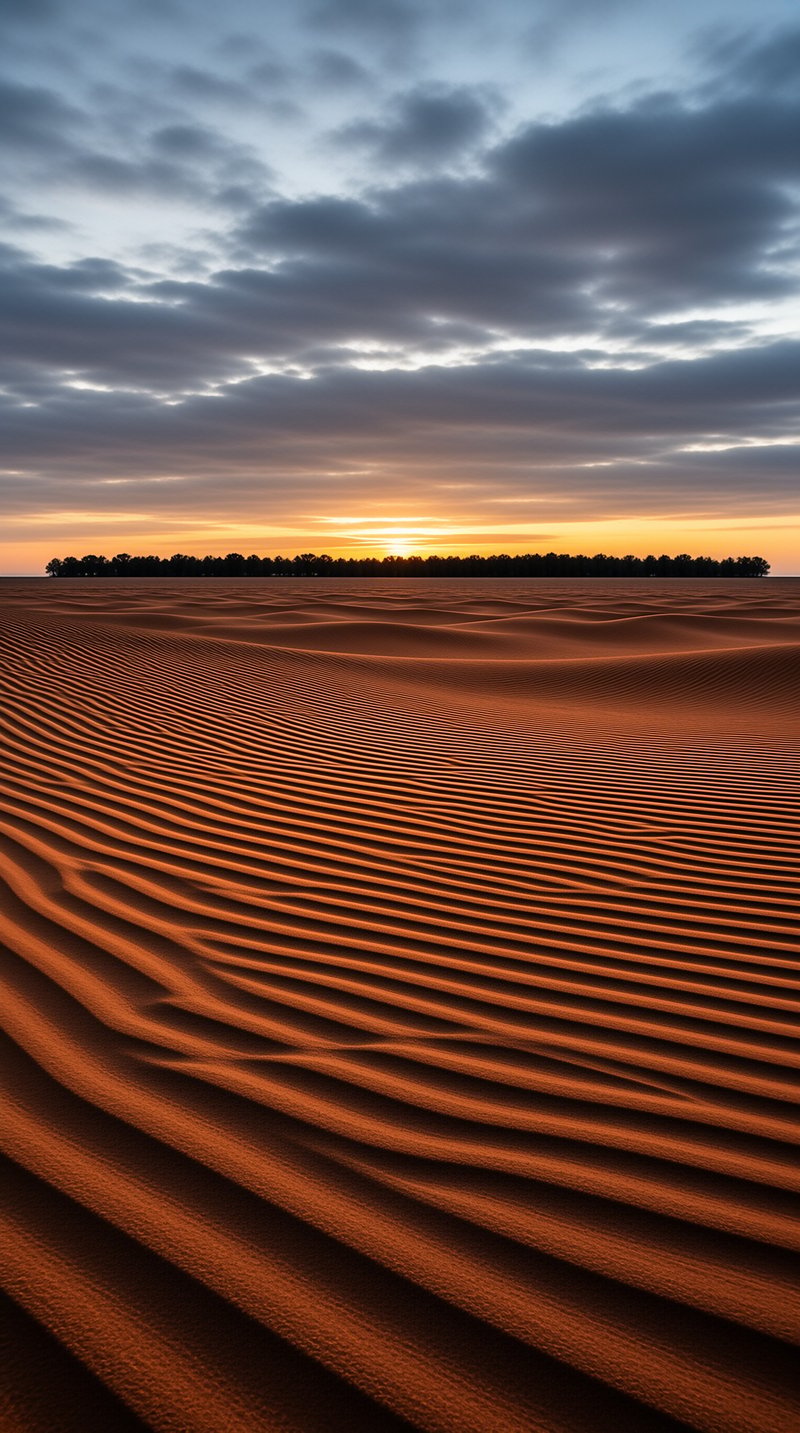 Sunset over Sand Dunes