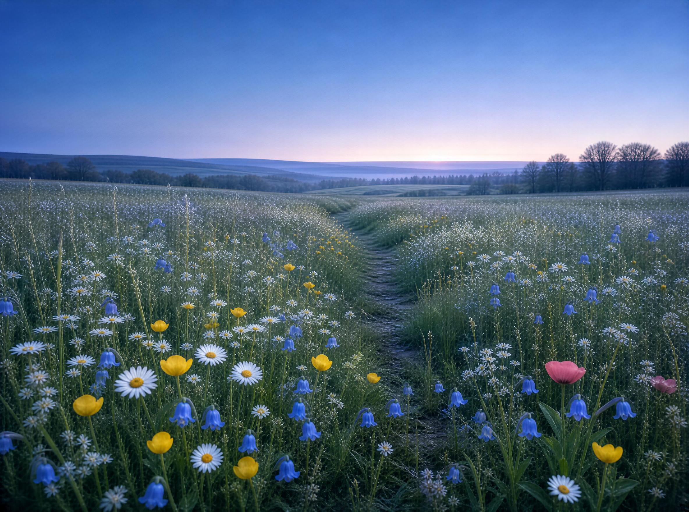 Twilight Wildflower Meadow