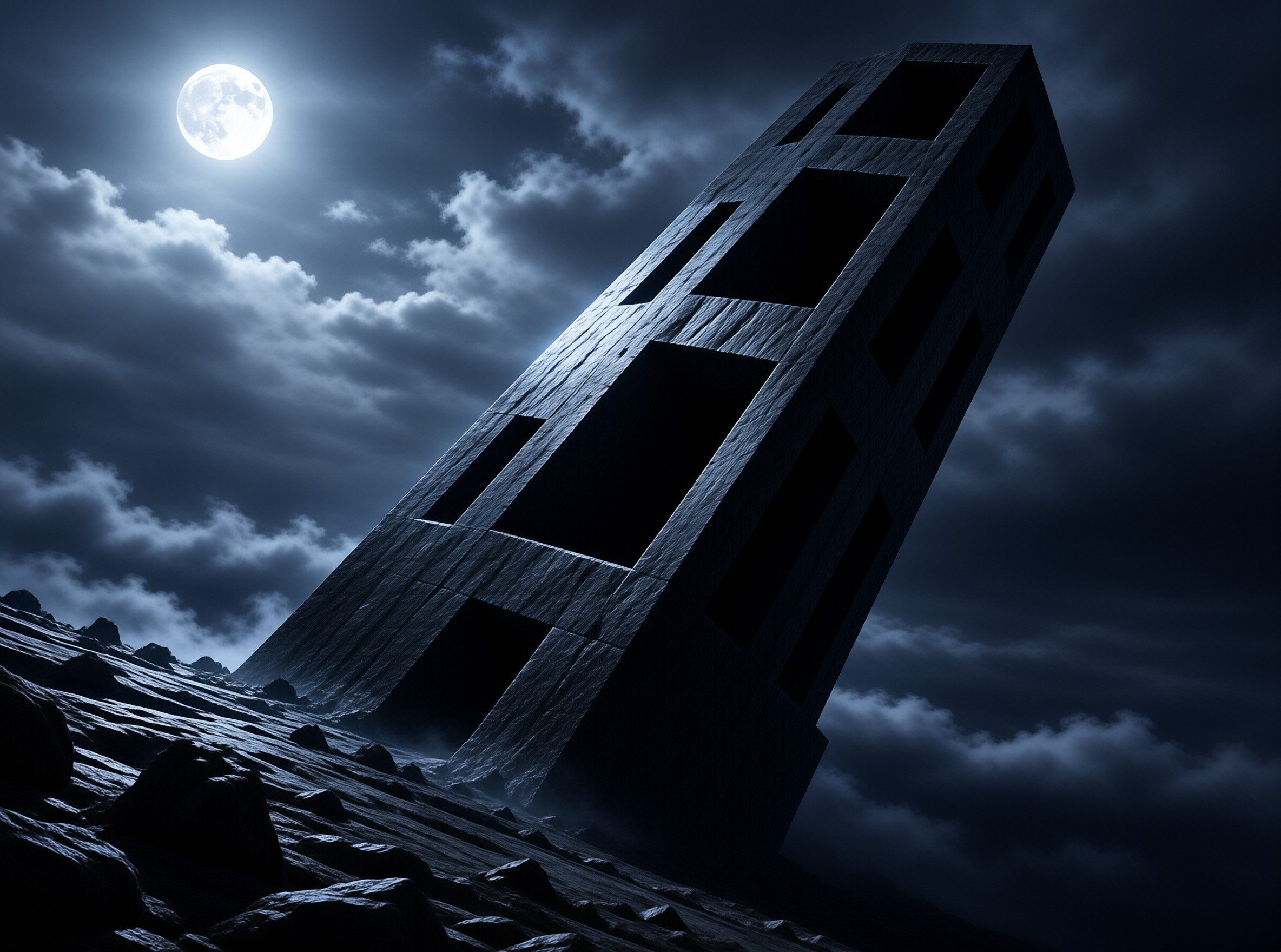 Moonlit Tilted Structure
