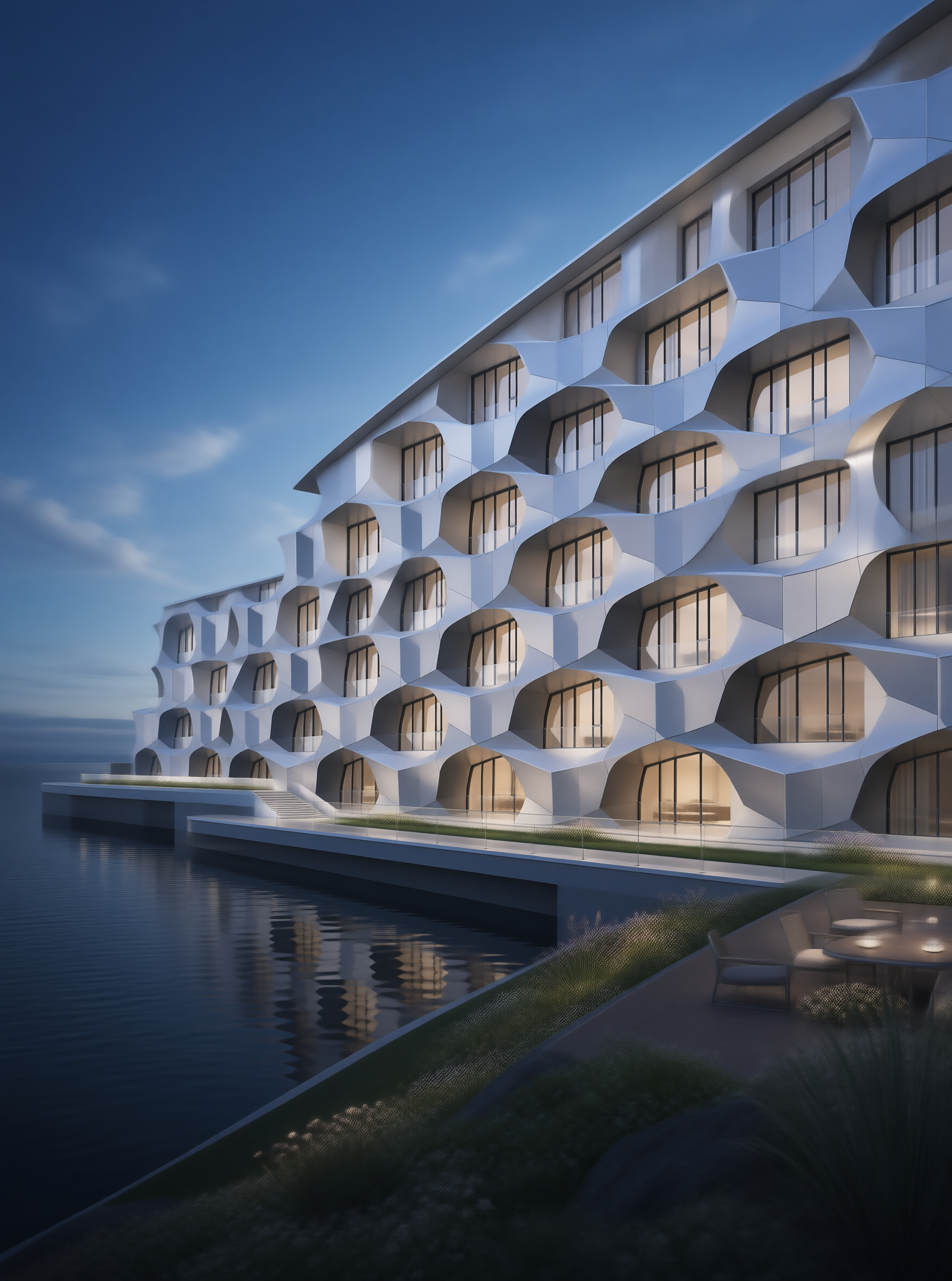 Futuristic Waterfront Hotel