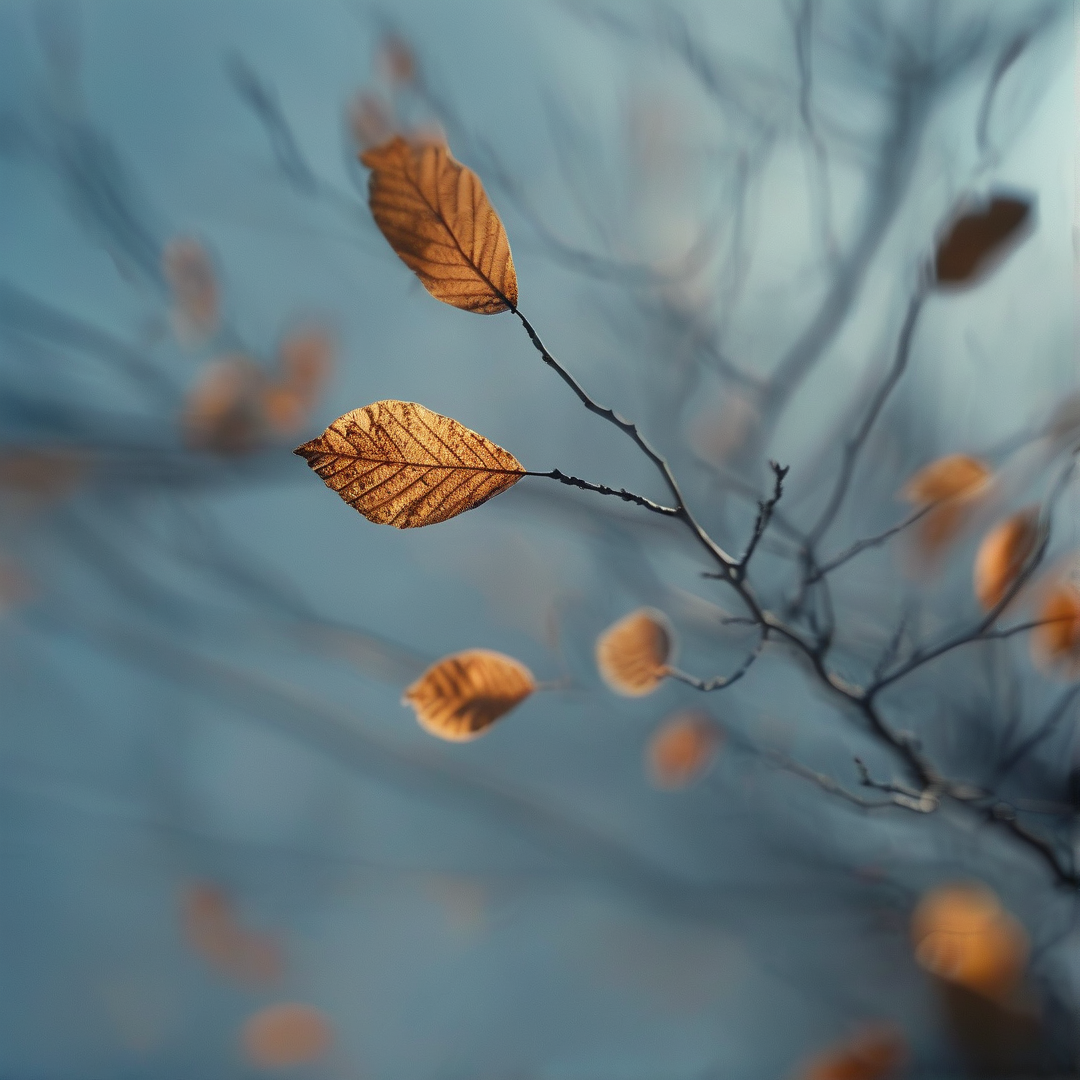Autumn Leaves on Branch