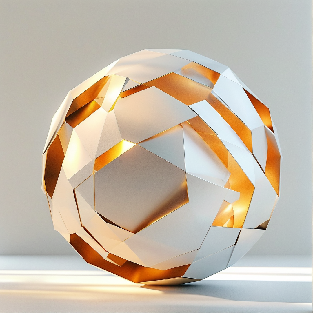 Faceted Gold Sphere