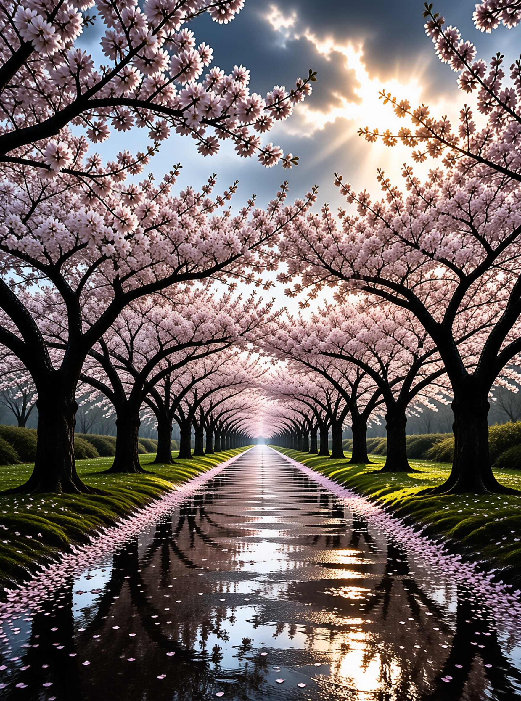 Cherry Blossom Tunnel Path