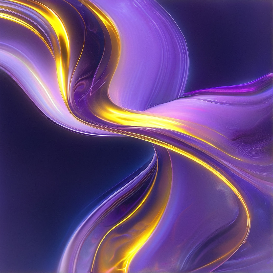 Abstract Purple Gold Flow
