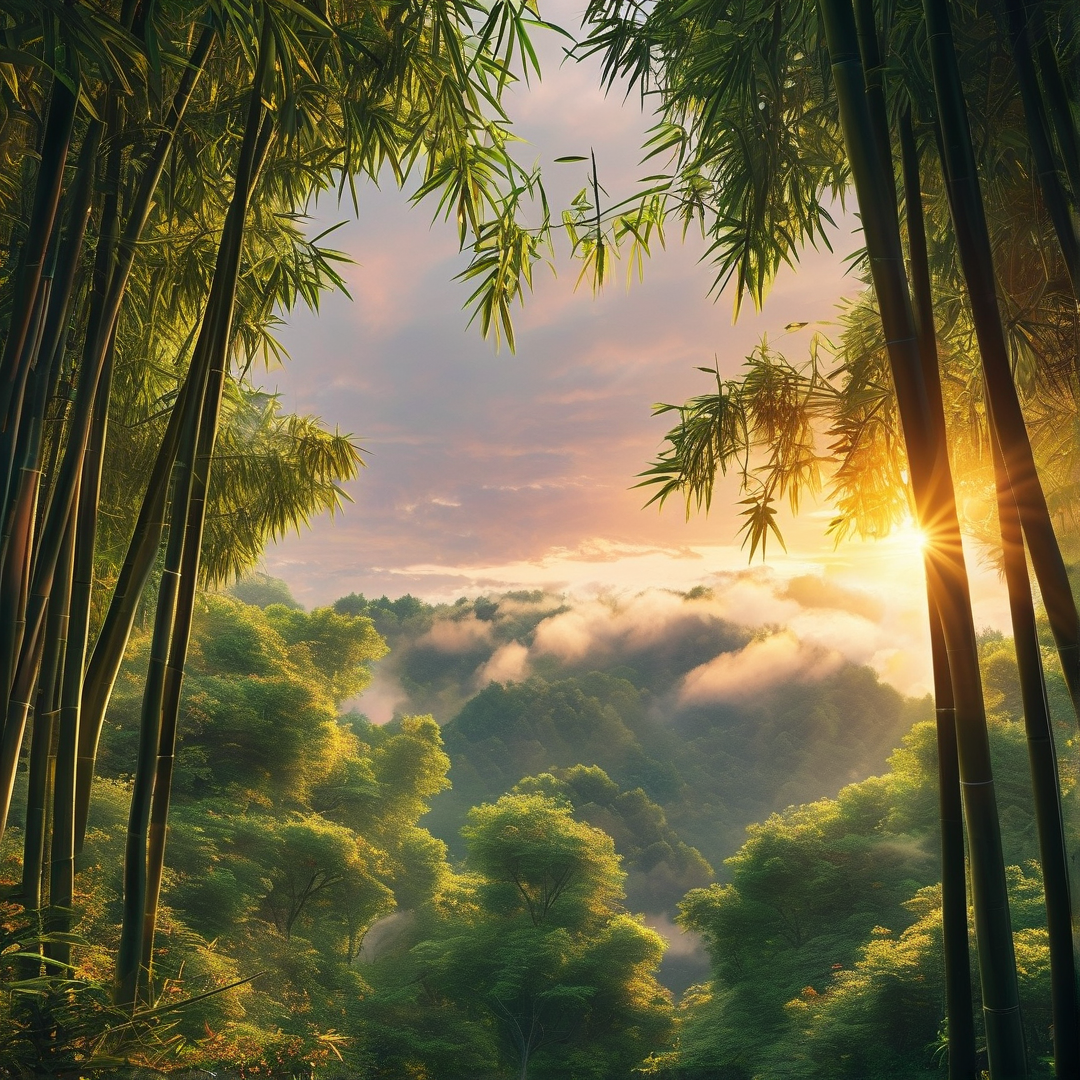 Bamboo Forest Sunrise