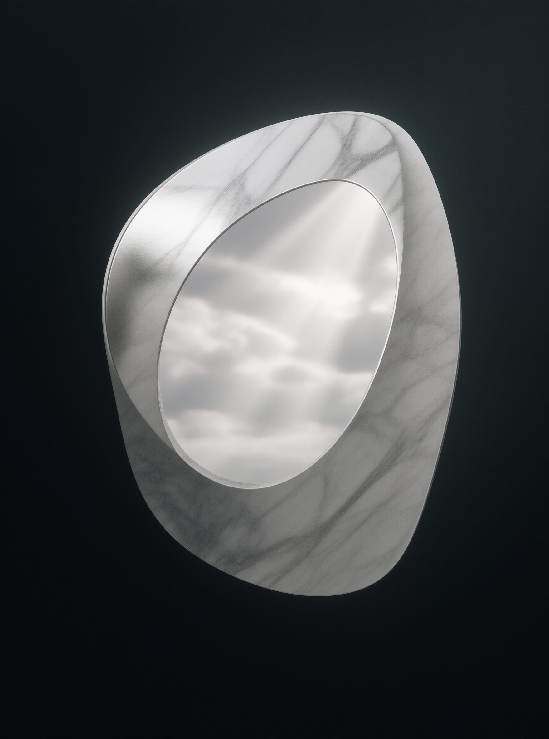 Marble Circular Form with Central Hole