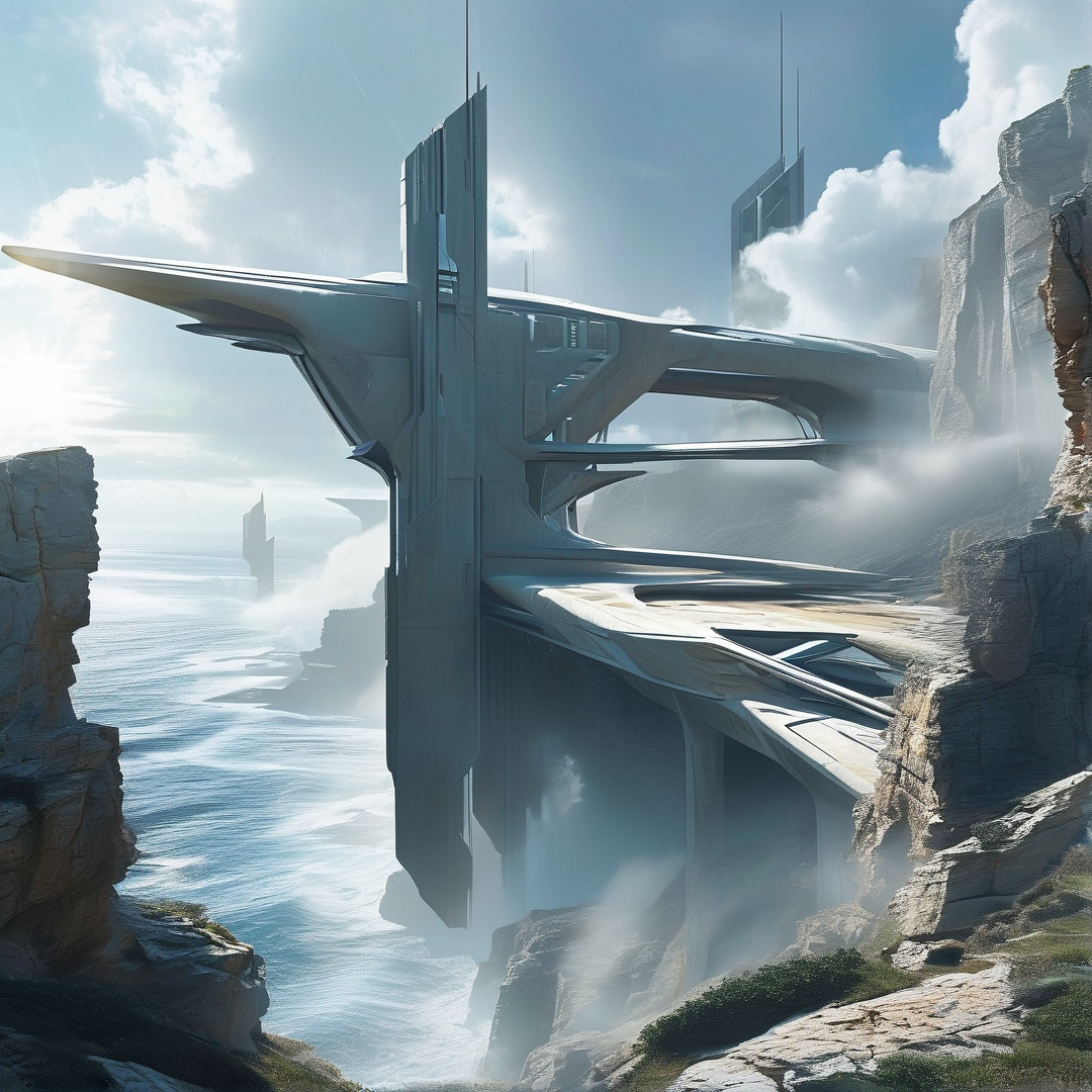 Futuristic Coastal Structure