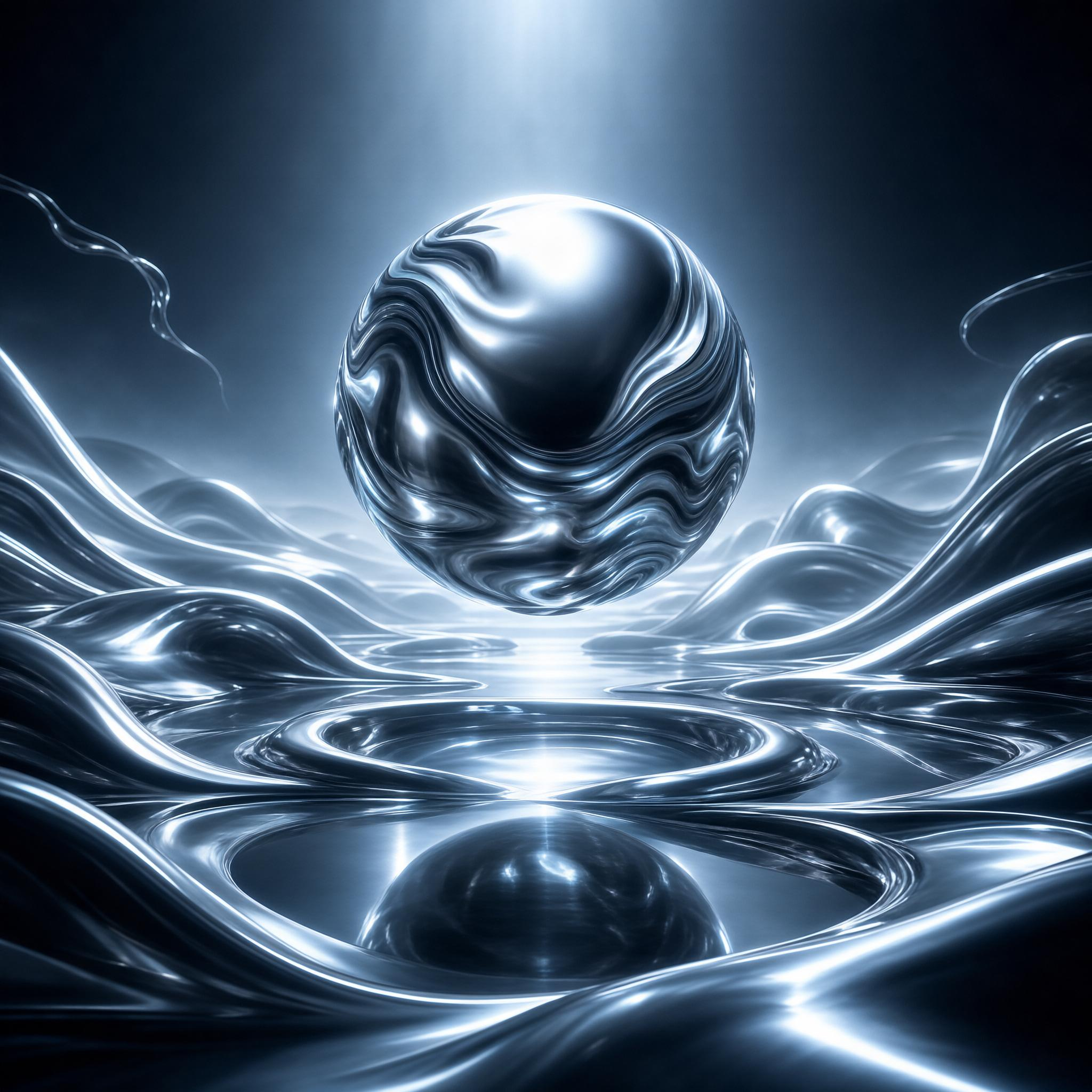 Abstract Metallic Sphere