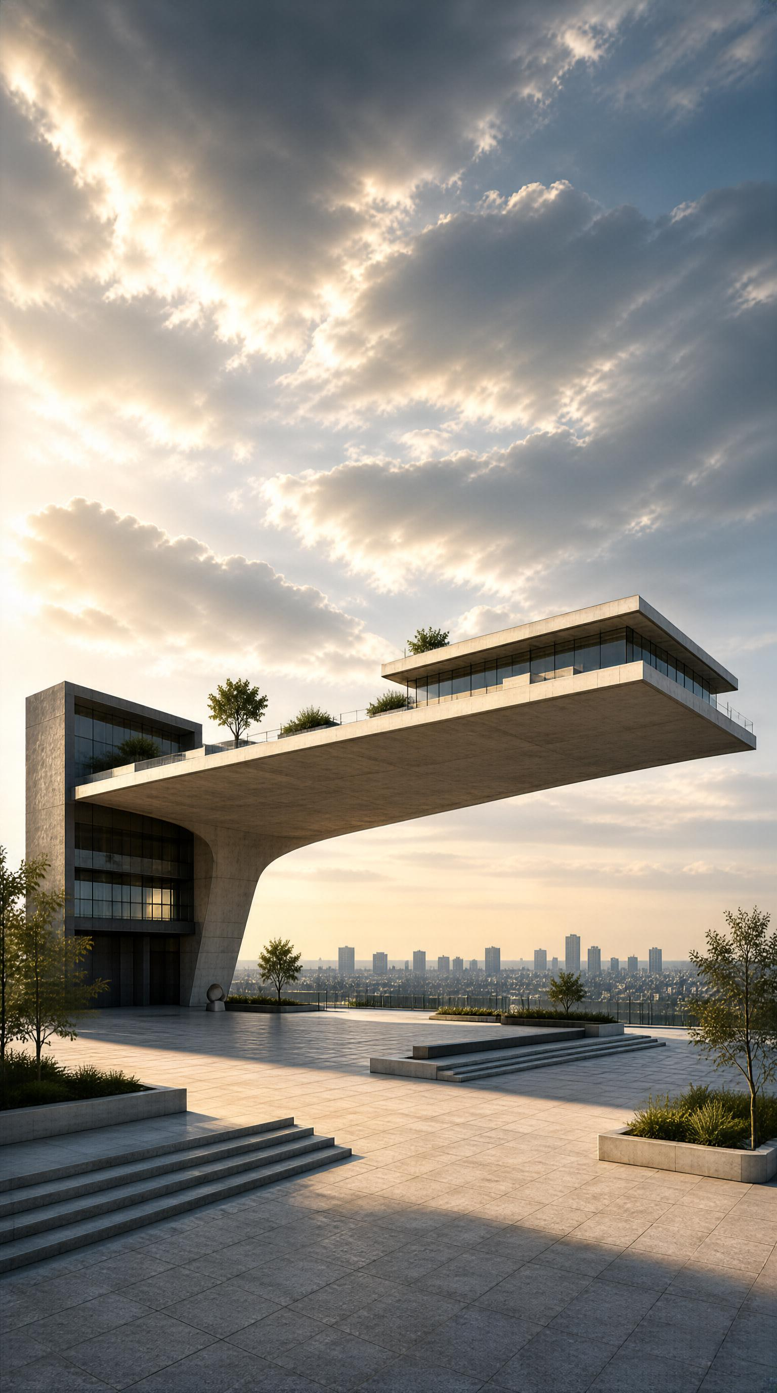 Futuristic Concrete Structure