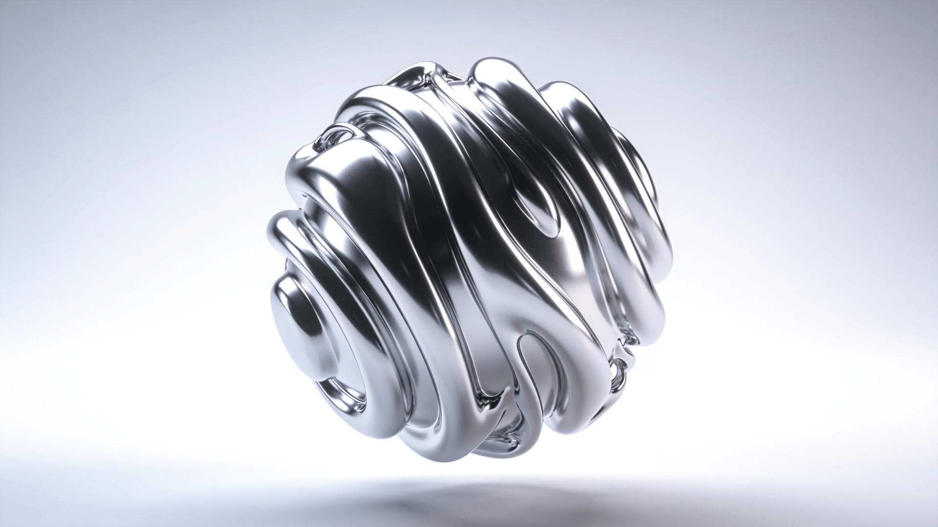 Liquid Chrome Floating Orb