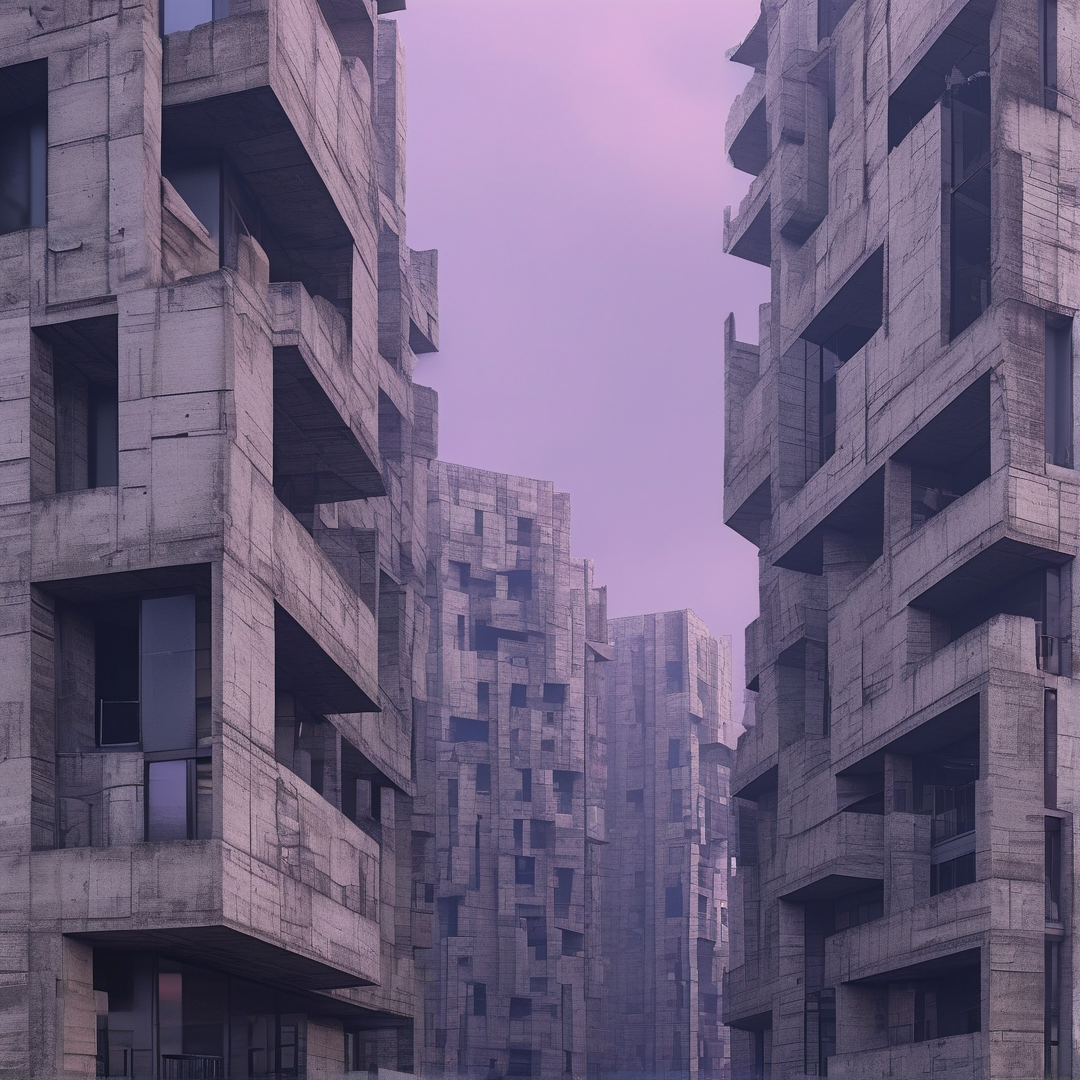 Brutalist Futuristic City