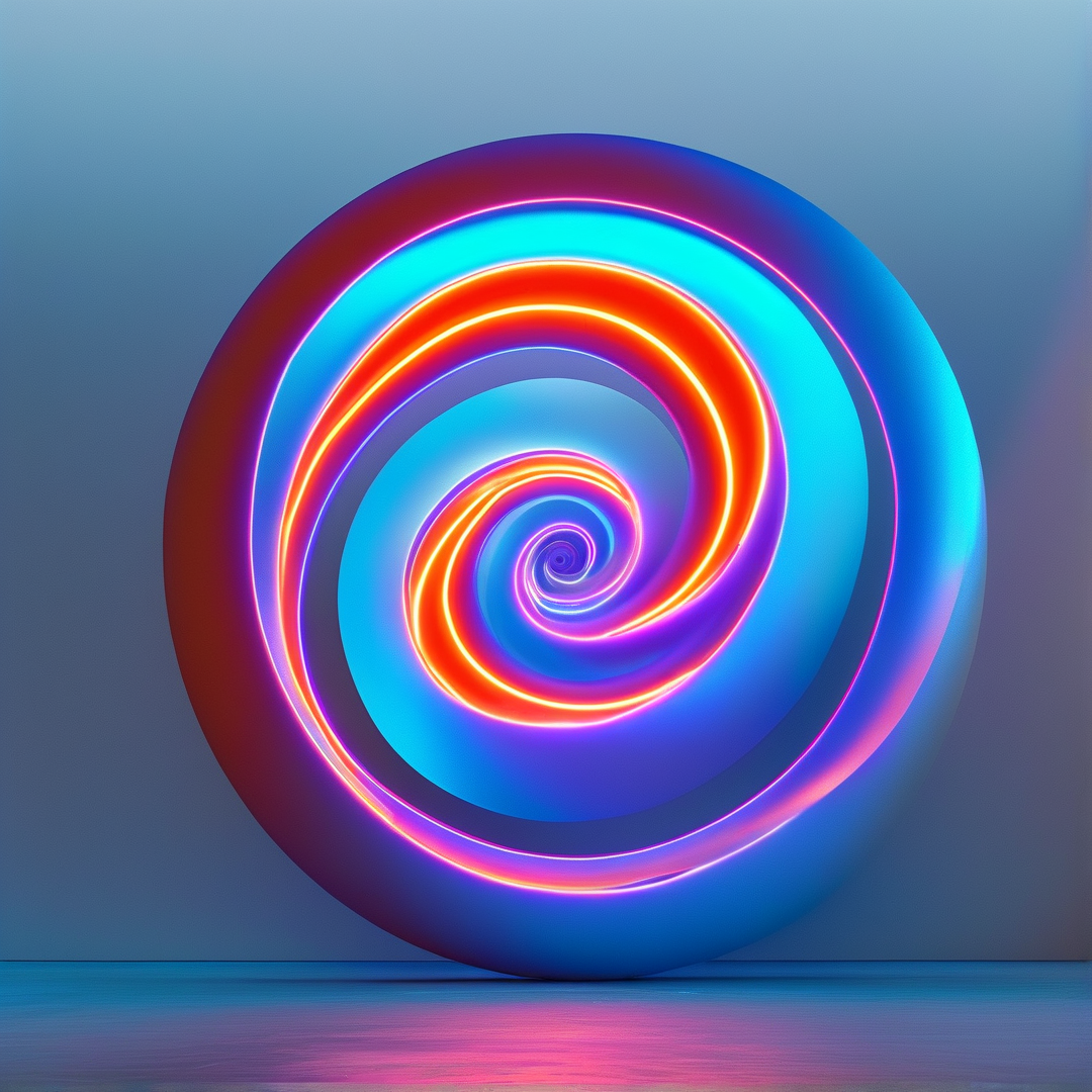 Vibrant Neon Spiral