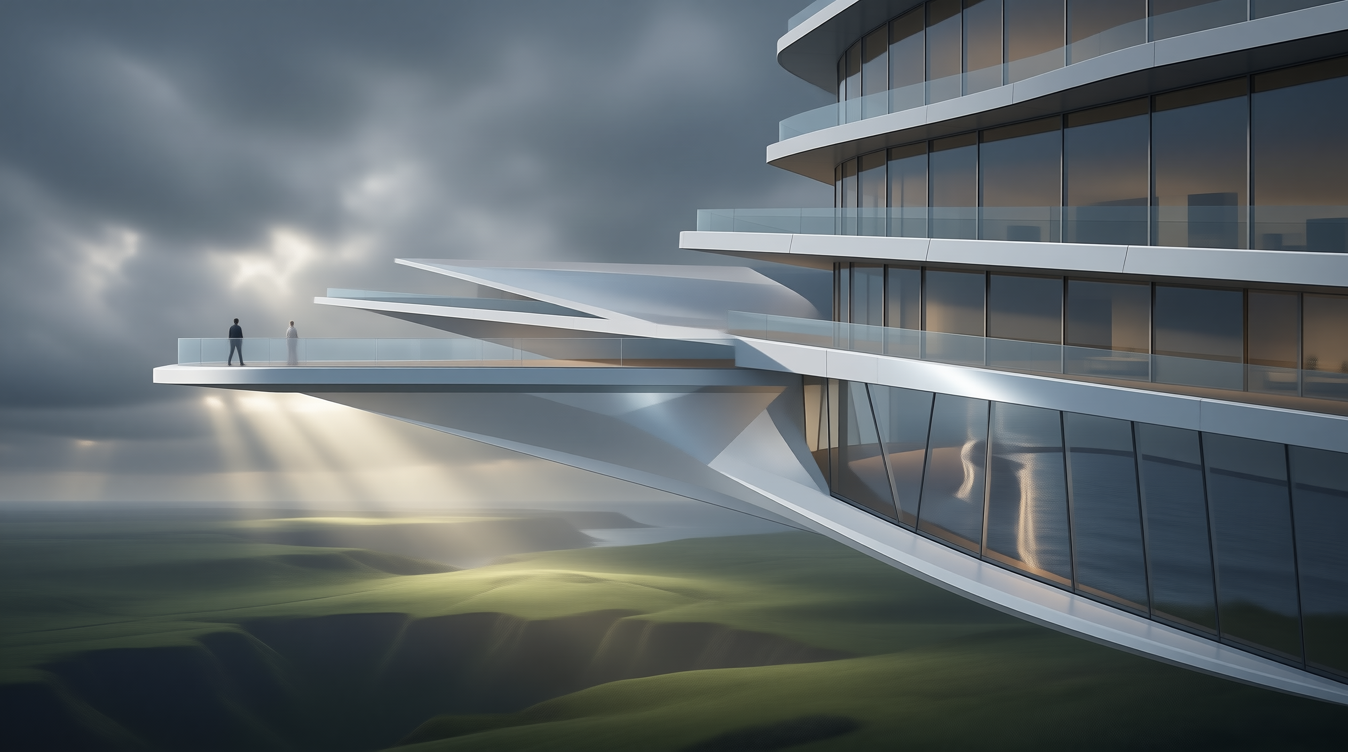 Futuristic Cantilevered Architecture