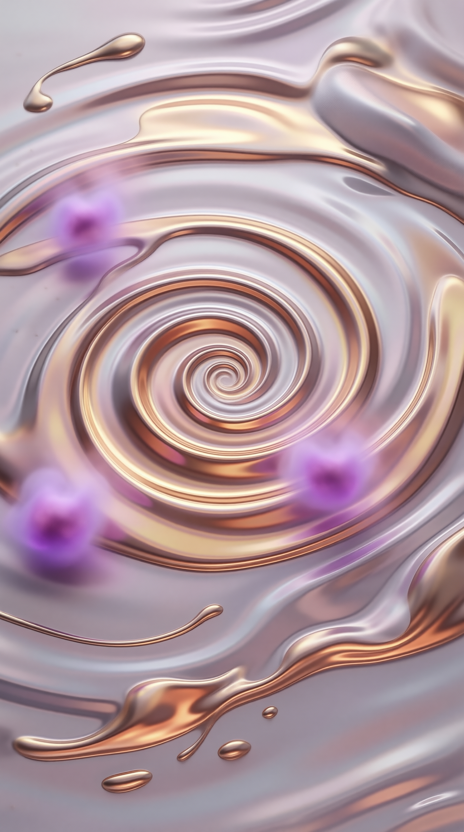 Rose Gold Liquid Swirl