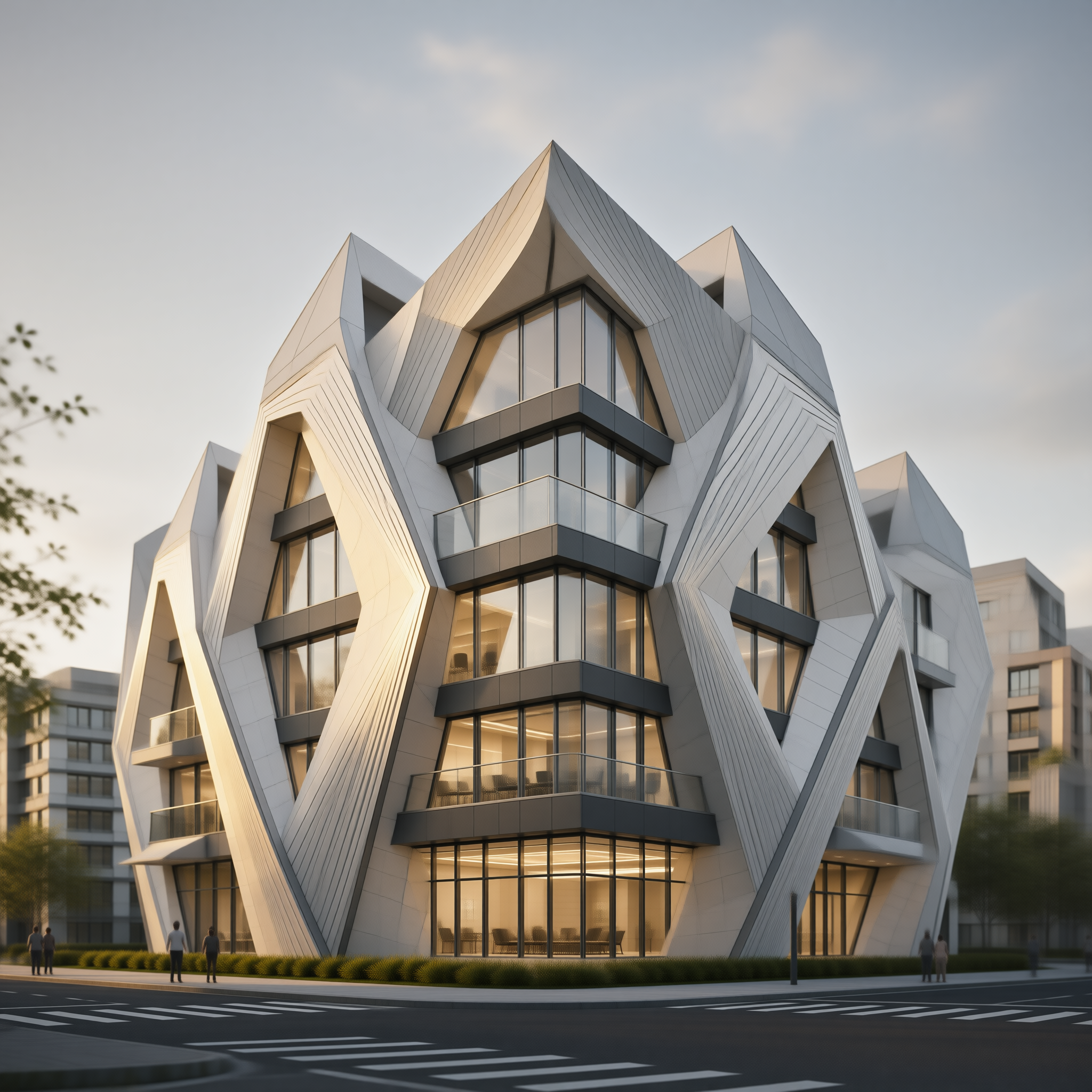 Modern Geometric Building